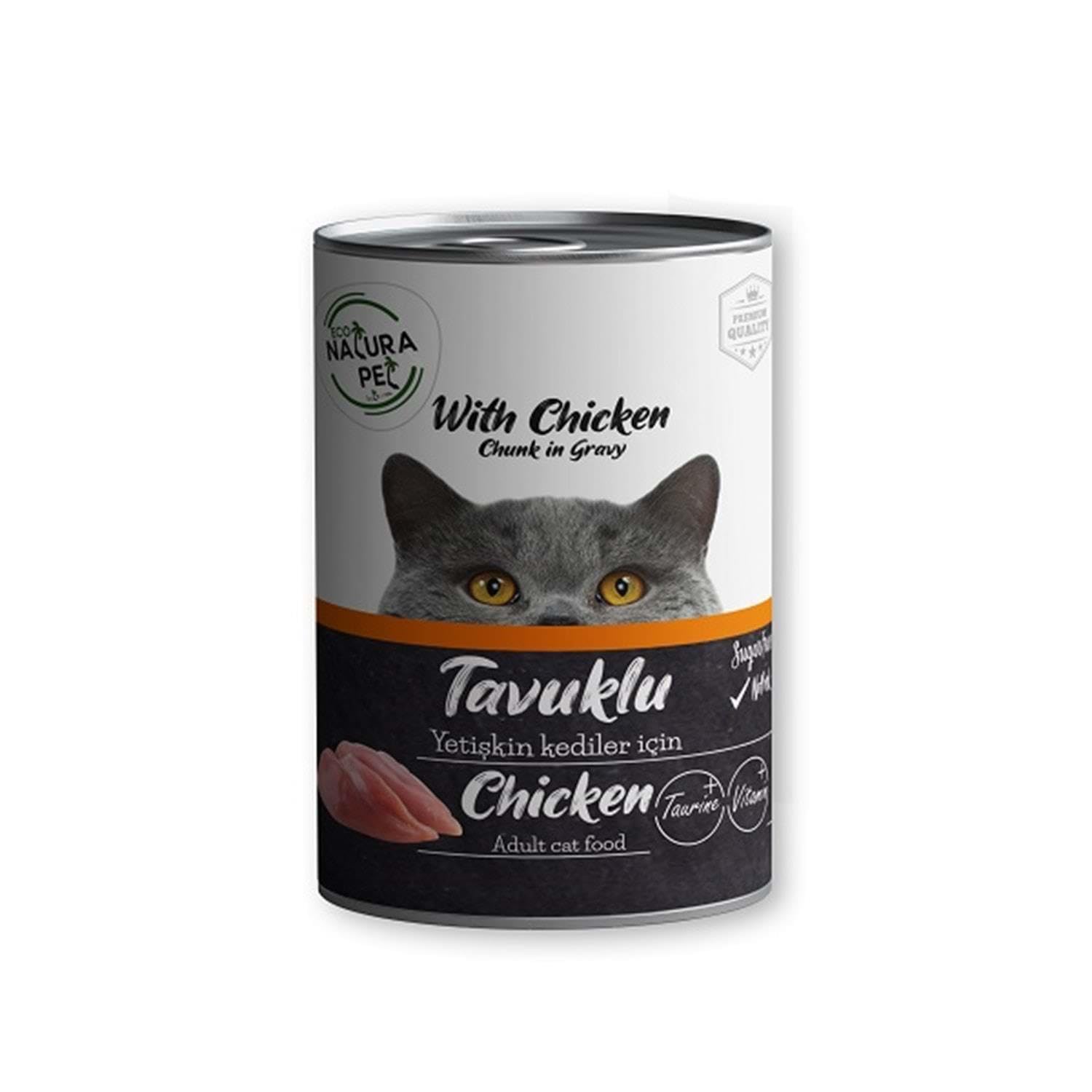 Eco Natura Pet Adult Tavuklu Yetişkin Kedi Konservesi 400 Gr