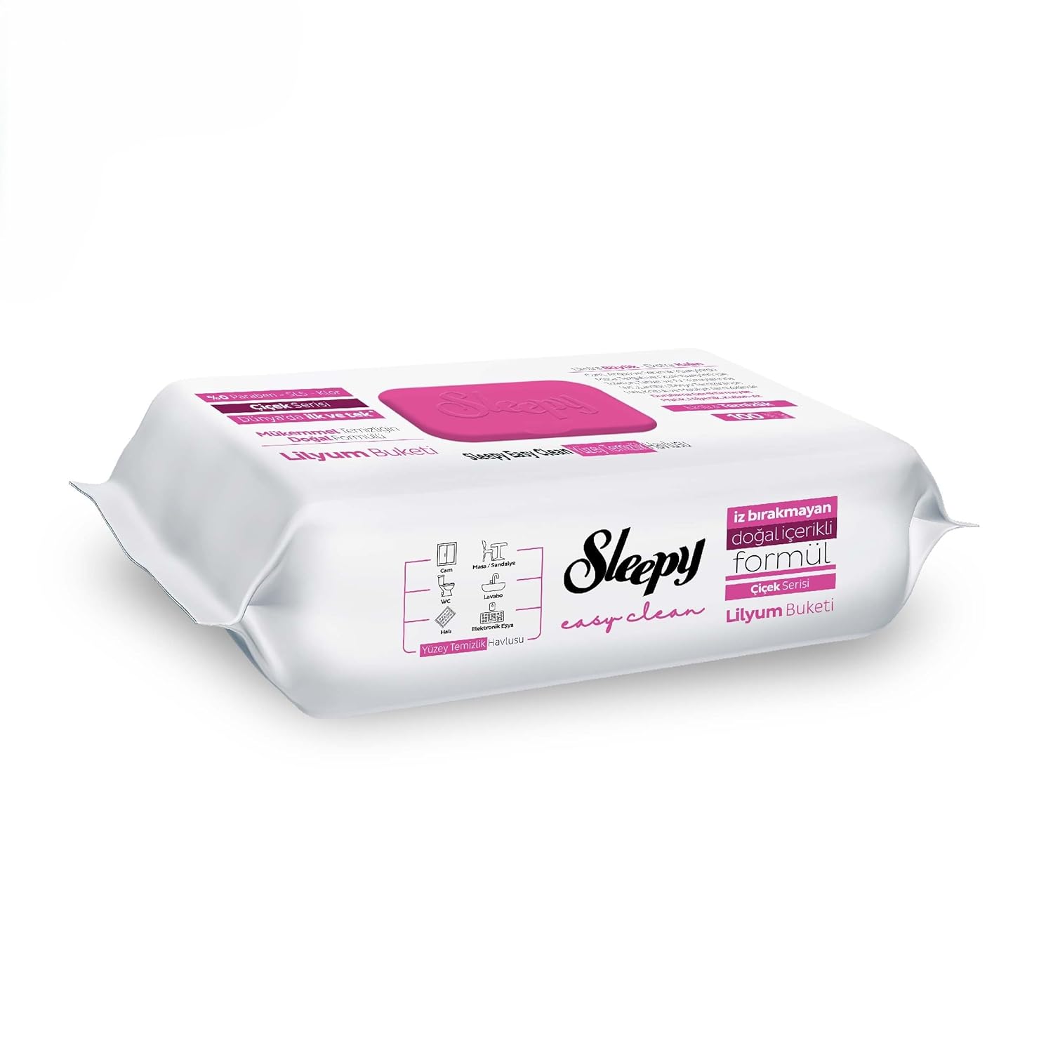 Sleepy Easy Clean Lilyum Buketi Yüzey Temizlik Havlusu&Mendili 12x100 (1200 Yaprak)