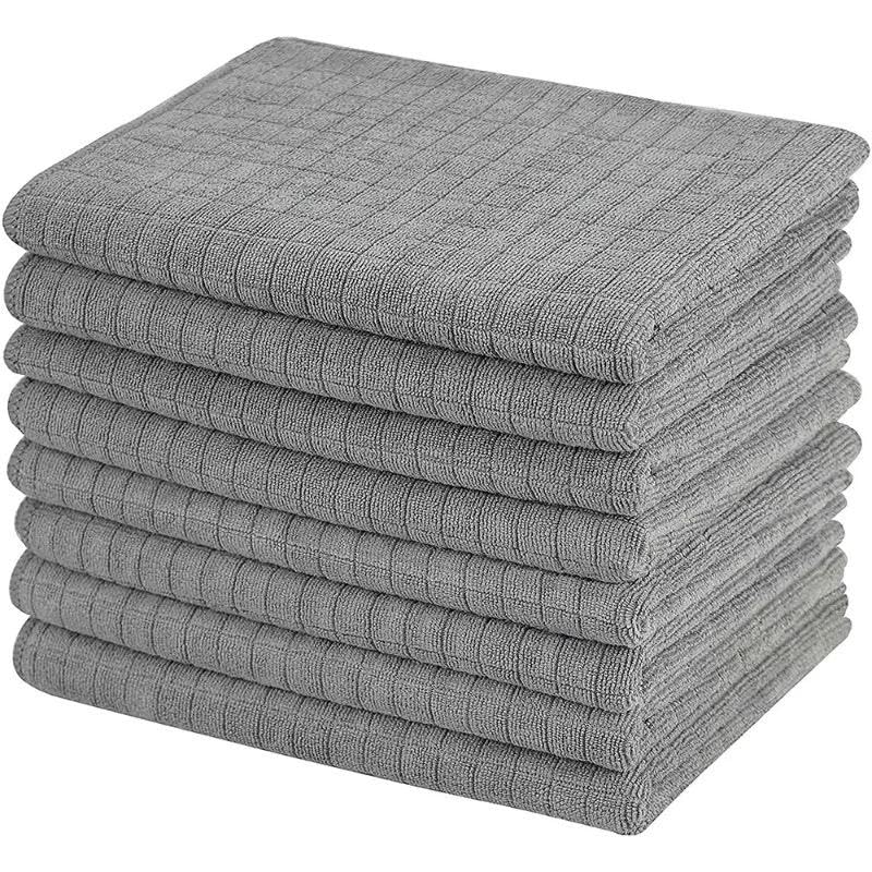 Orret Home 3 Adet Mikrofiber Kareli Mutfak Bezi, 40x40 cm, Leke ve Koku Tutmaz, 1100 GSM, Deterjanla Kullanıma Uygun, Oto Yıkama ve Toz Alma için Simli Bez x3 Adet