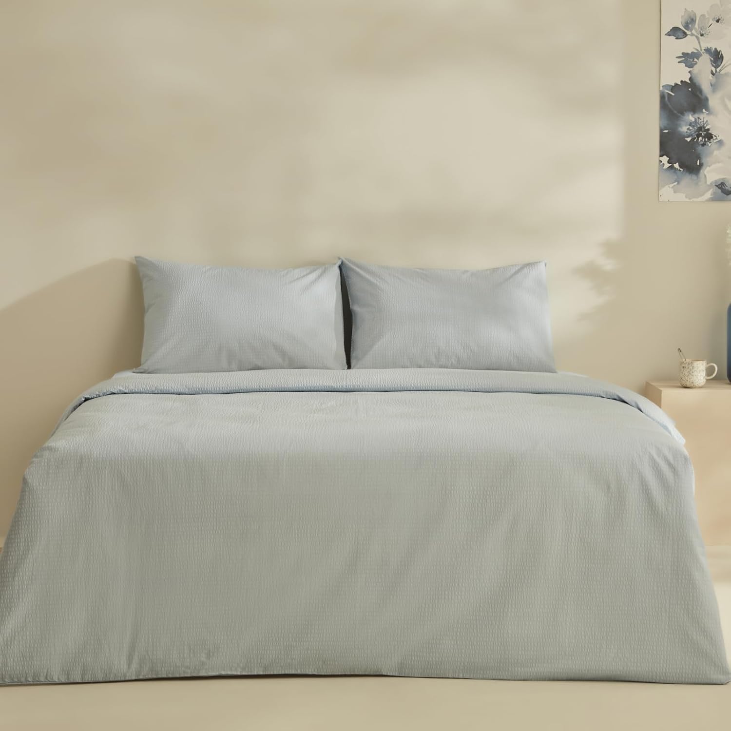 Karaca Home Fiora Soft Touch%100 Pamuk Çift Kişilik Nevresim Takımı Mavi