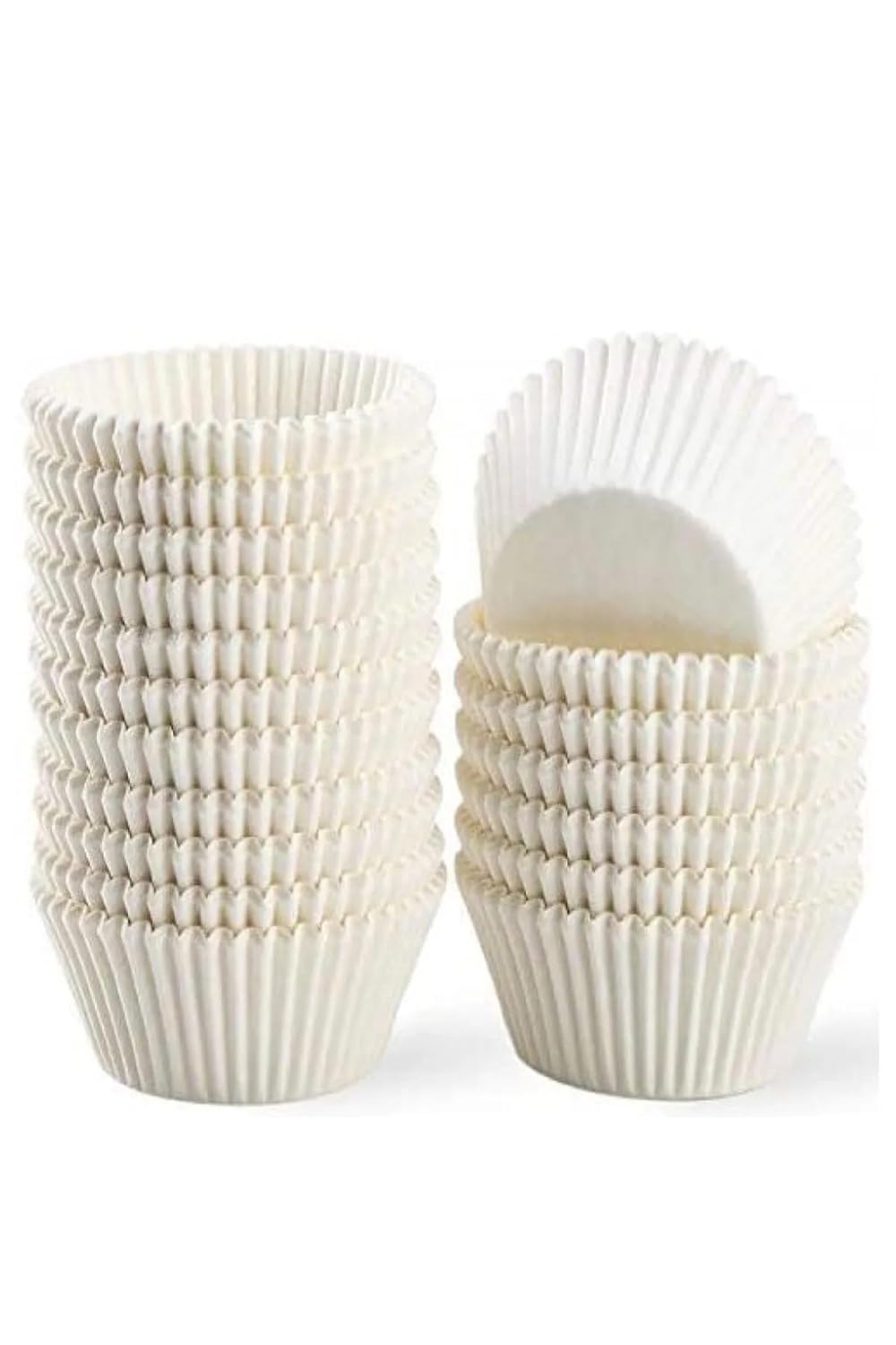 Trend Hediye Sepeti Takribi 100 Adet Büyük Boy Beyaz Muffin Kek Kalıbı 50x40 Mm, Cupcake Kağıdı, Brownie Kalıbı