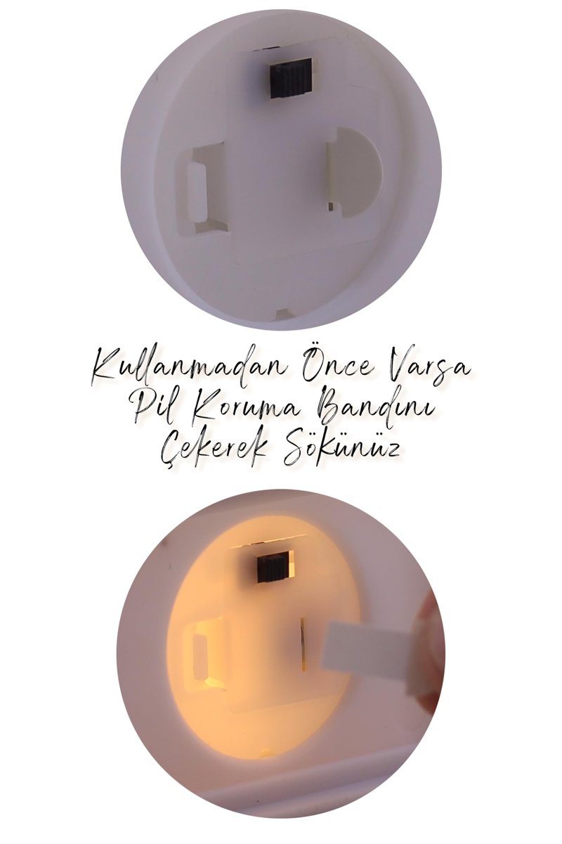 Telvesse 4 Adet Mini Led Mum Seti Pilli Dumansız Alevli Ledli Dekoratif Yapay Mum Dekor Işığı (4 Adet (Mat Beyaz 4,5 cm))