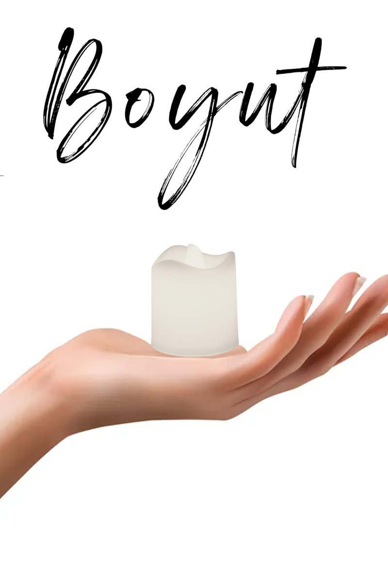Telvesse 4 Adet Mini Led Mum Seti Pilli Dumansız Alevli Ledli Dekoratif Yapay Mum Dekor Işığı (4 Adet (Mat Beyaz 4,5 cm))