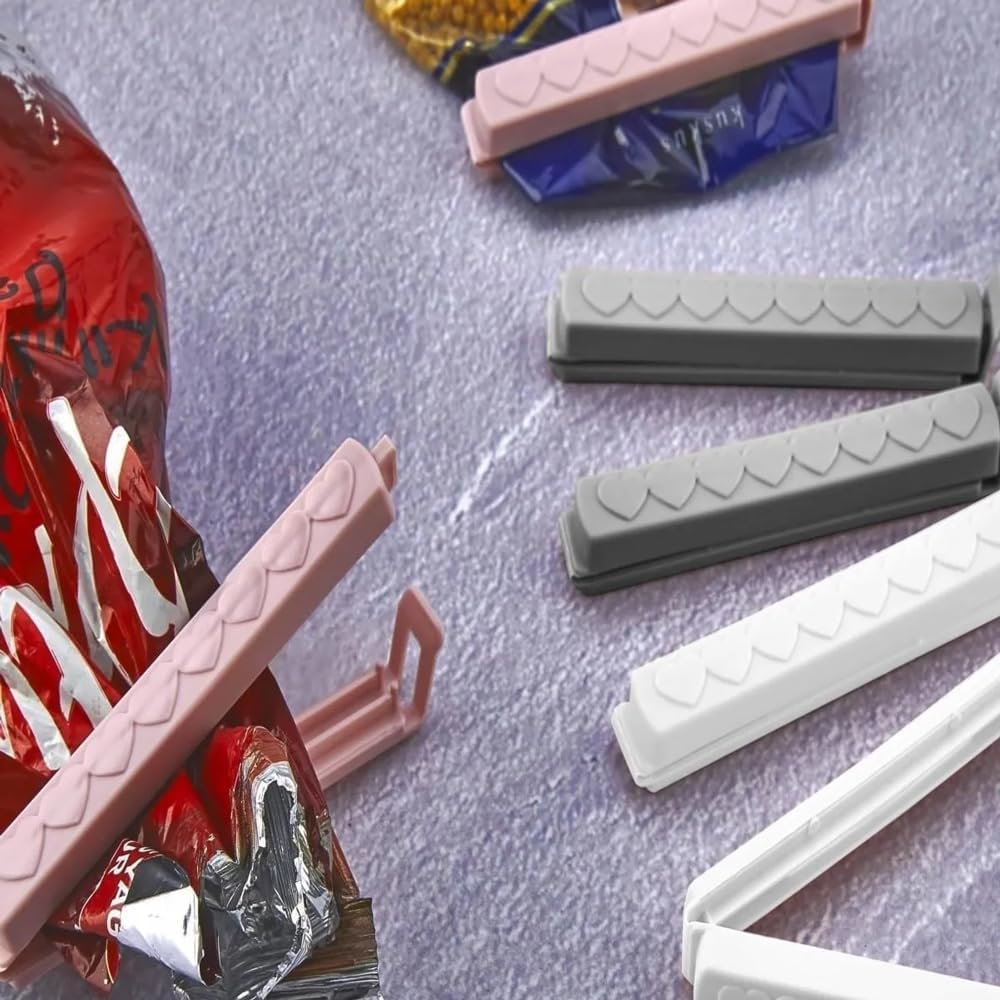 Promosyonca Poşet Klipsi, 6 ve 12 Adet Seçeneği, Karışık Renkli (6)