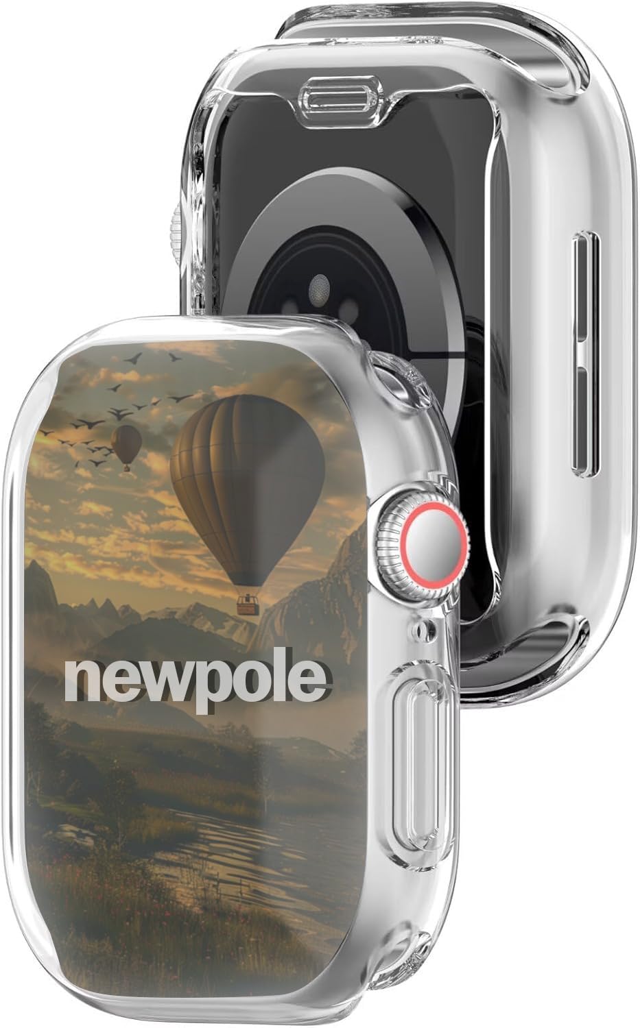 Apple Watch Series 10 42mm Uyumlu Eğimli Kenarlar Arka Kısım Dahil Silikon Kasa Koruyucu