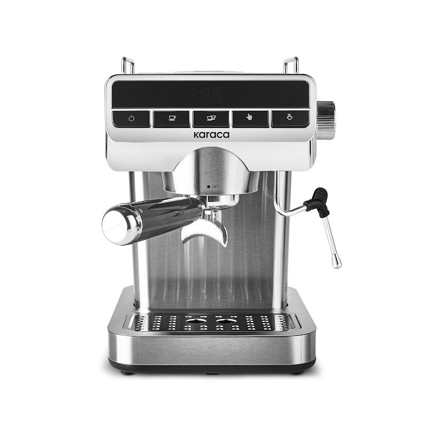 KARACA Coffee Art 1362 Süt Köpürtücülü, 20 Bar Basınçlı, Espresso, Latte, Cappuccino, Americano Makinesi 1,5L Inox