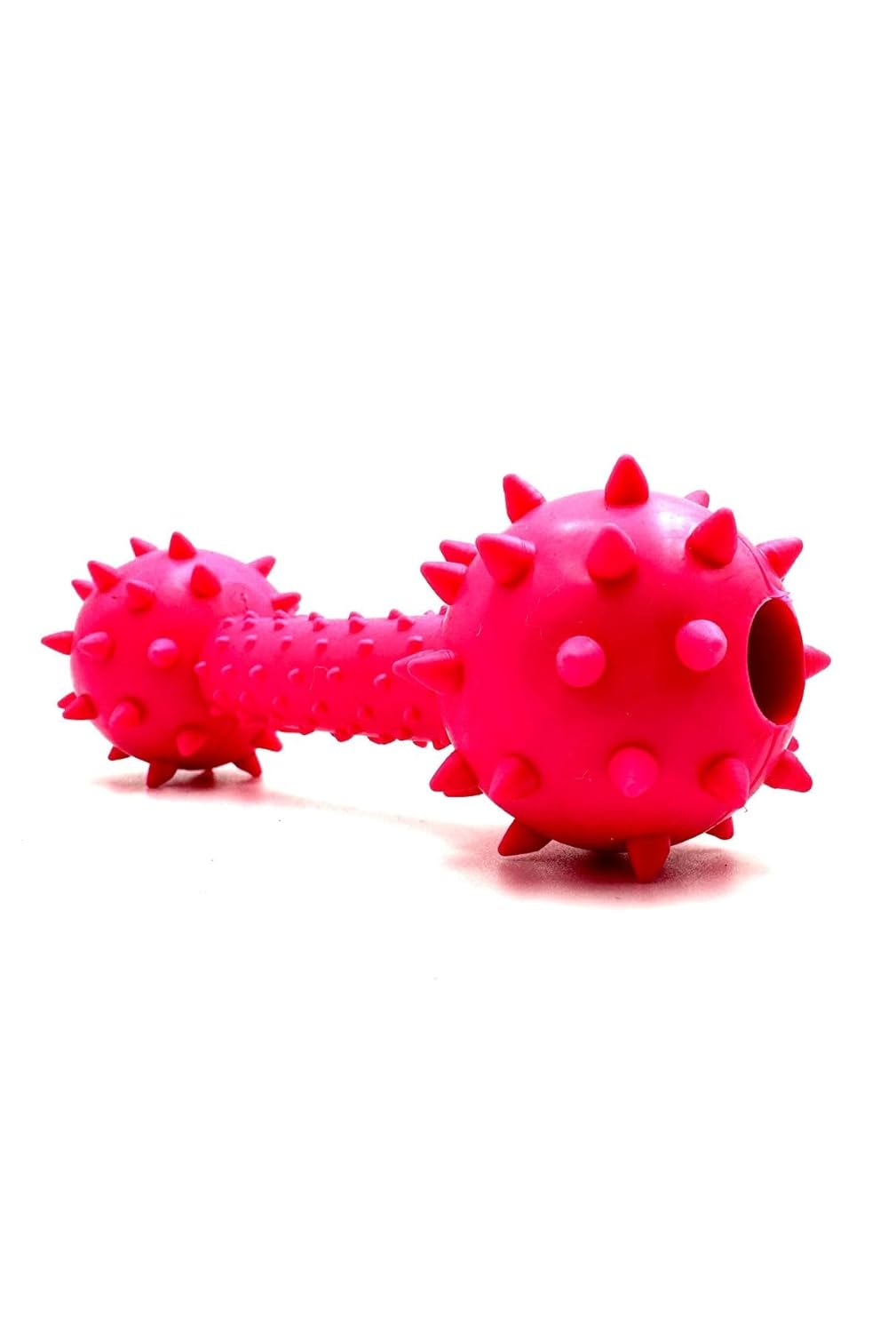 Tasma Market Diş Kaşıma Tırtırlı Yüzey Zilli Dumbell Köpek Oyuncağı Mor