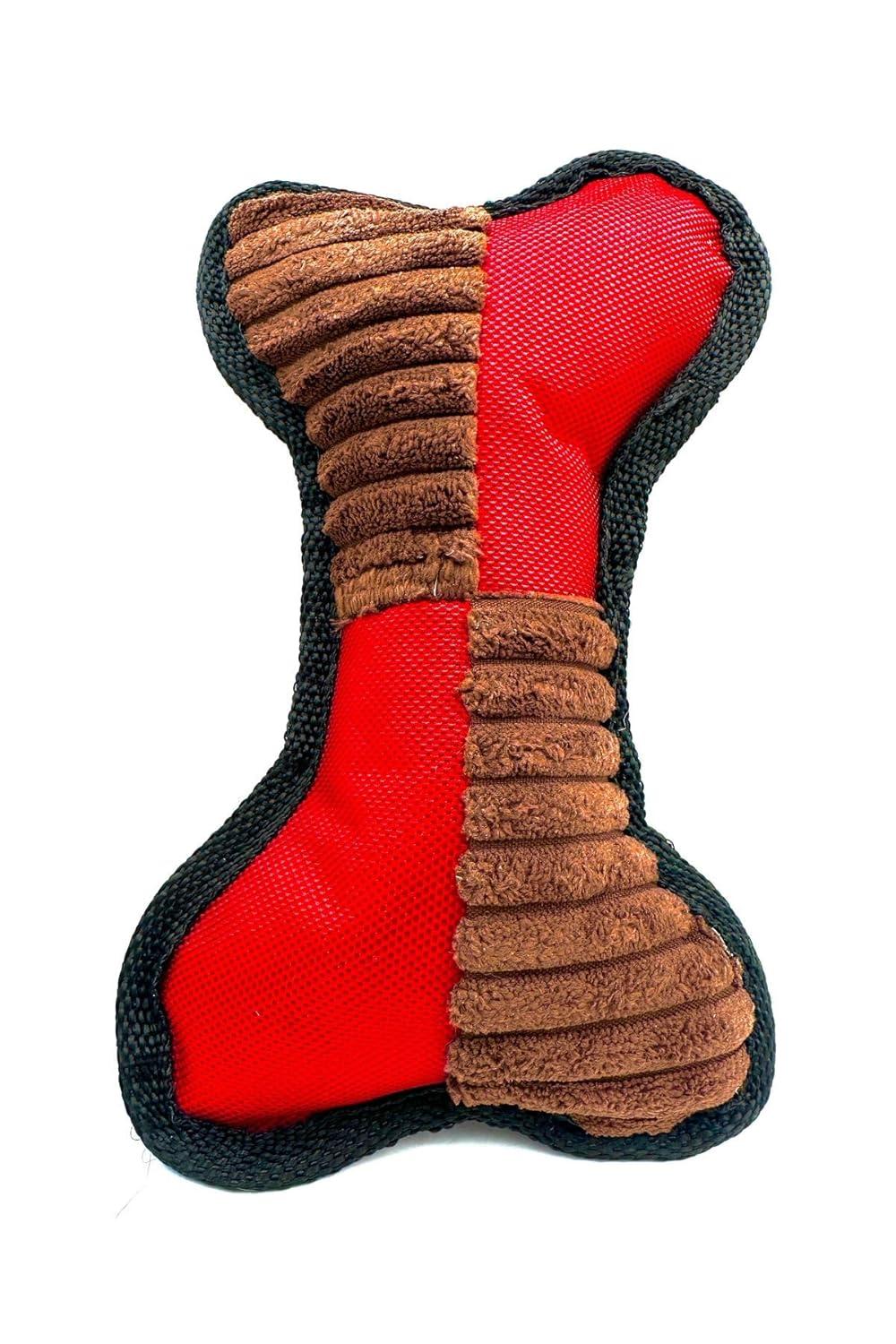 Tasma Market Kemik Şekilli Ekstra Dayanıklı Su Geçirmez Kumaş Köpek Oyuncağı Kırmızı-Kahverengi