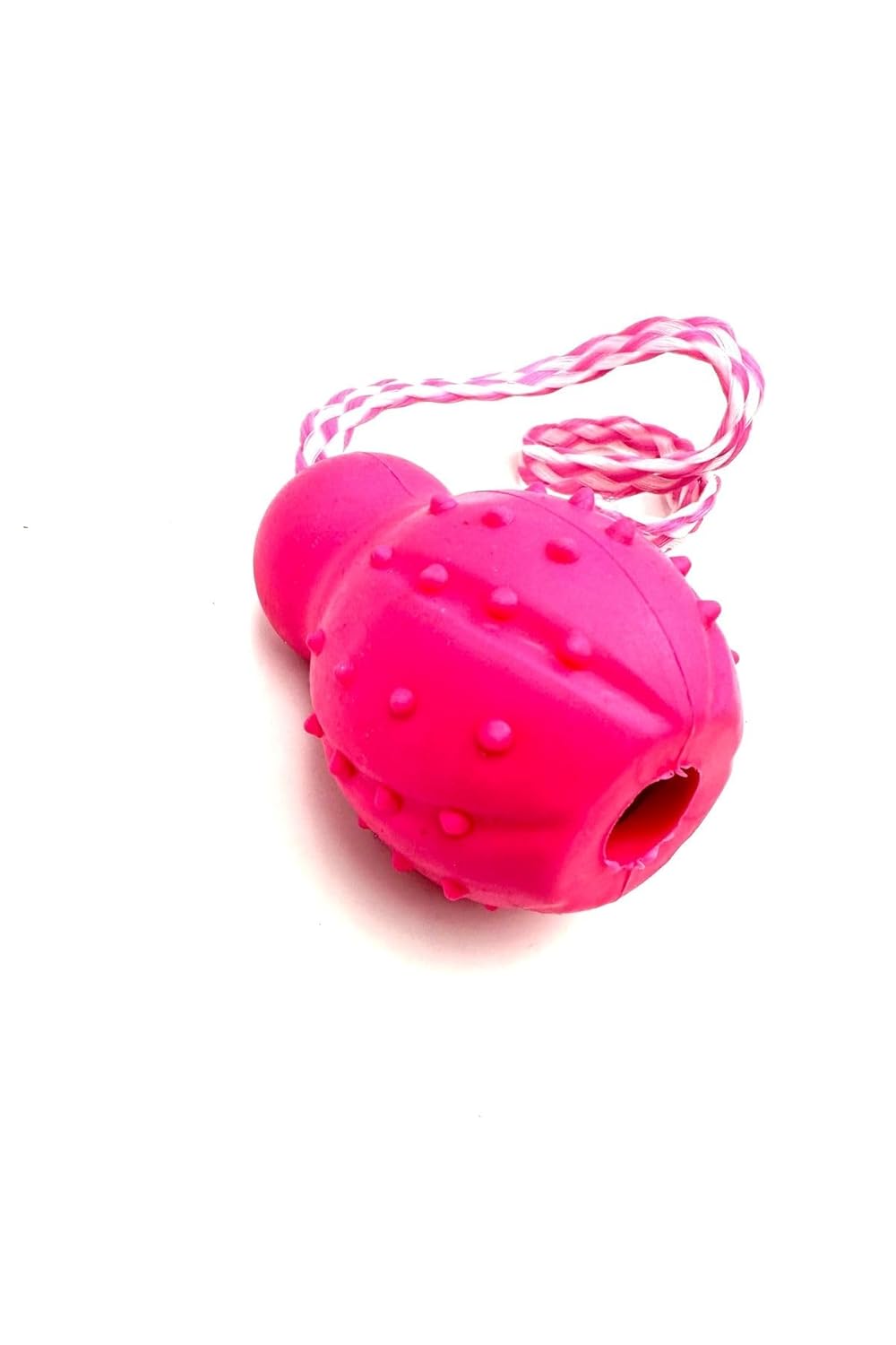 Tasma Market Ödül Maması Saklama Hazneli Zilli Diş Temizleme Köpek Eğitim Oyuncağı Mor