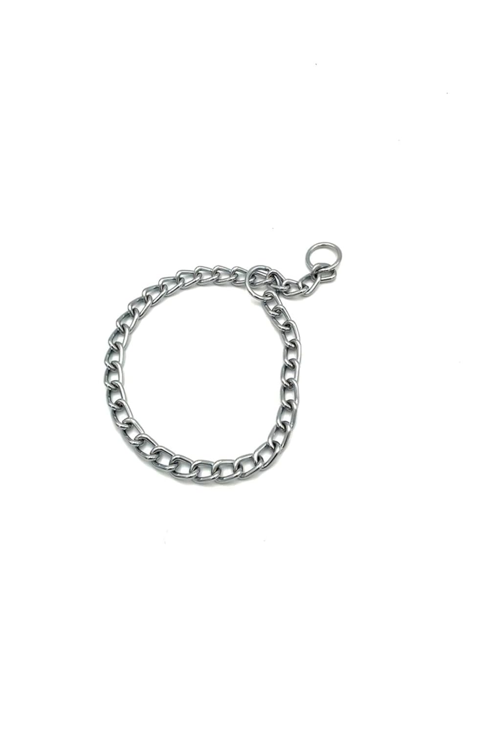 Tasma Market Paslanmaz Çelik Zincir Yavru Köpek Eğitim Tasması 40cm 2.5mm Gümüş S