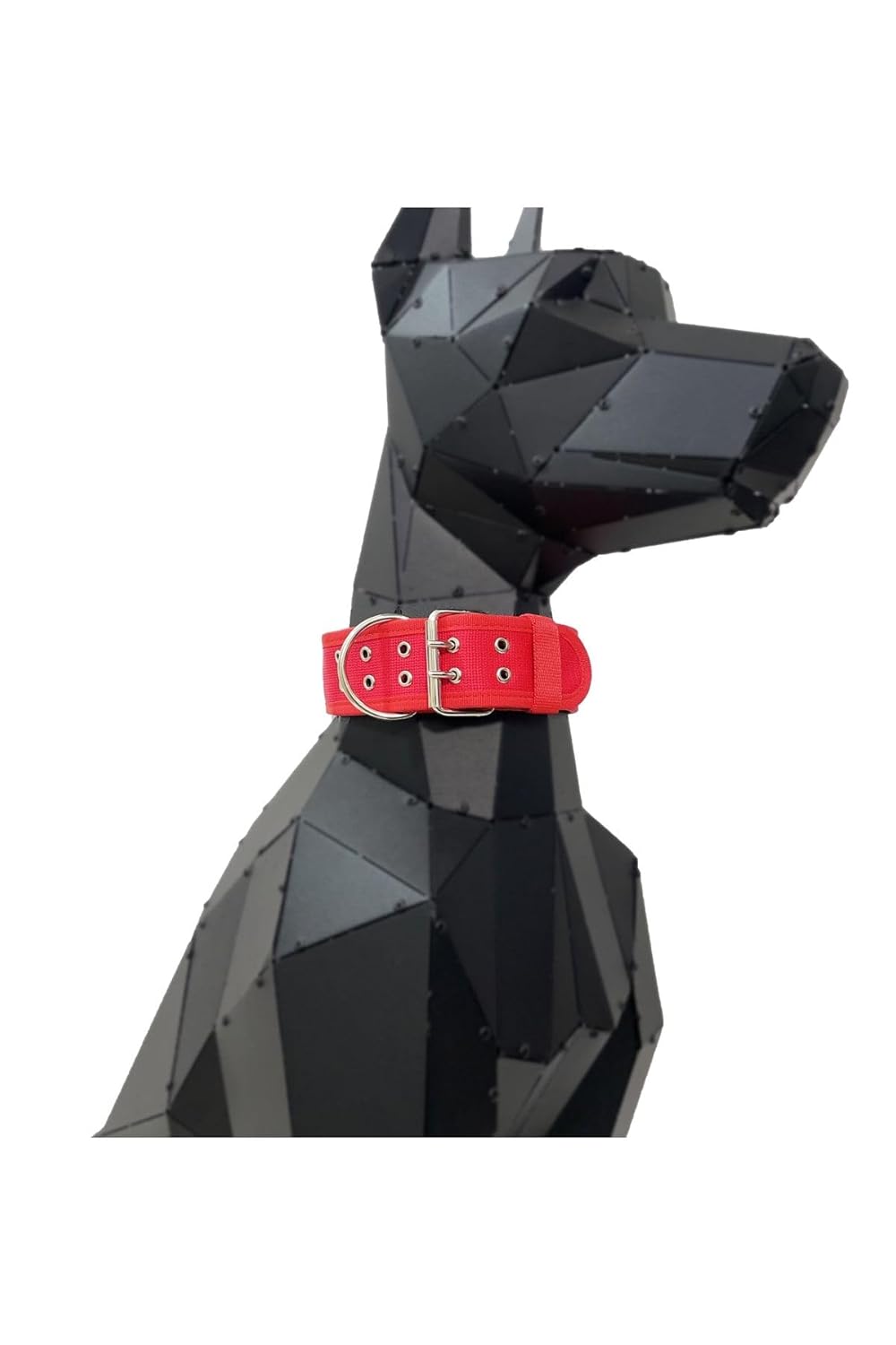 Tasma Market Kırmızı Yumuşak Dokulu Büyük Irk Kolon Köpek Tasması Köpek Boyun Tasması Kırmızı M