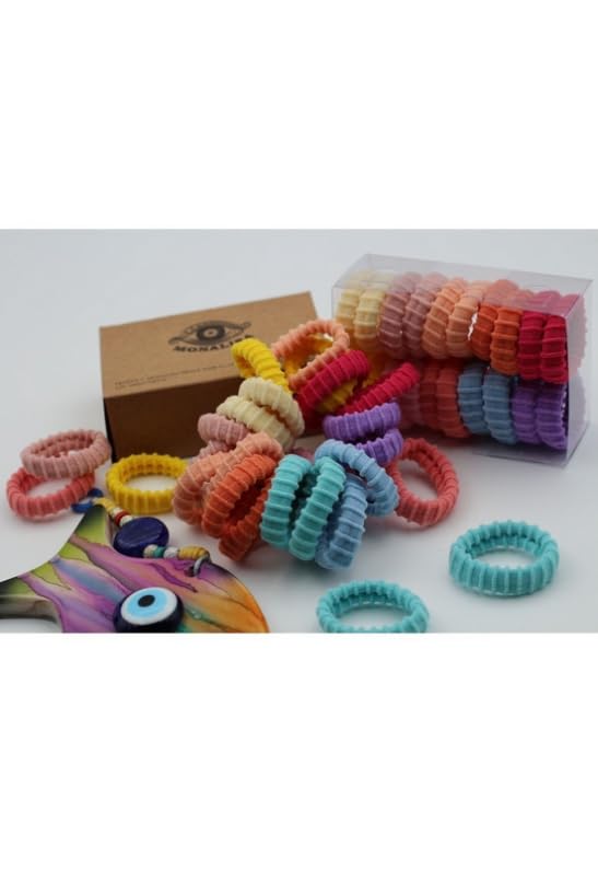 okavango Kadın Renkl I Ultra Esnek Tırtıklı 20'li Kutu Havlu Lastik Toka Seti Lastik Toka Seti, Toka Organizer, Toka, Kız Çocuk Toka, Toka Organizer