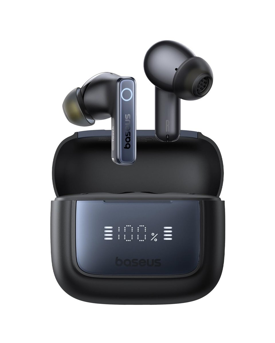 Baseus Bowie 35 TWS Bluetooth Kulak İçi Kulaklık, 50 dB ANC, 6 Mikrofon ENC, 65 Saate Kadar Pil Ömrü, IPX4, Siyah
