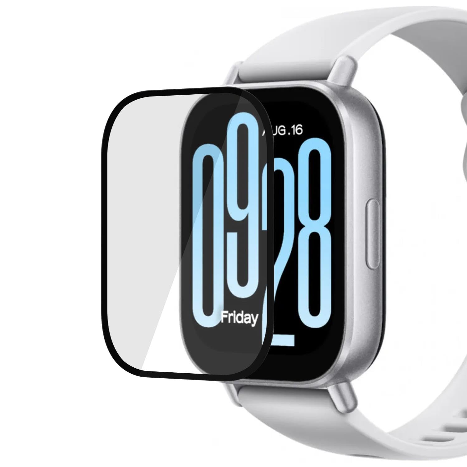 Microsonic Xiaomi Redmi Watch 5 Lite Tam Kaplayan Nano Cam Ekran Koruyucu Siyah [Redmi Watch 5 Lite ile Uyumlu Ekran Koruyucu - Siyah]