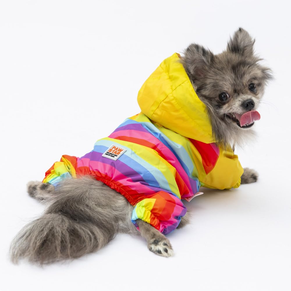 Pawstar Peru Polarlı Su Geçirmez Küçük Irk Köpek Yağmurluk Tulum (L)