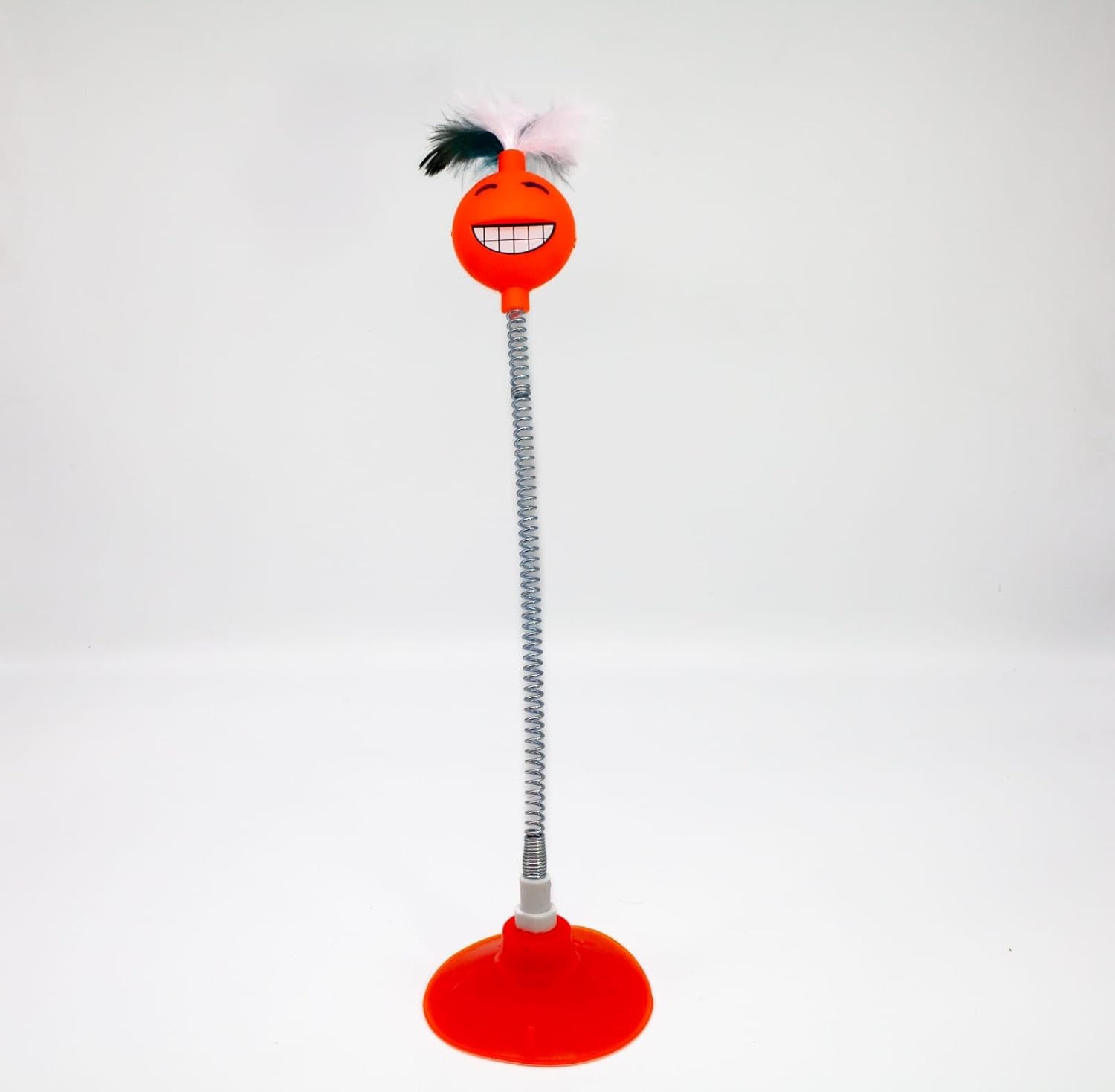 VANTUZLU YAYLI GÜLEN YÜZ KEDİ OYUNCAĞI 1 ADET (TURUNCU)