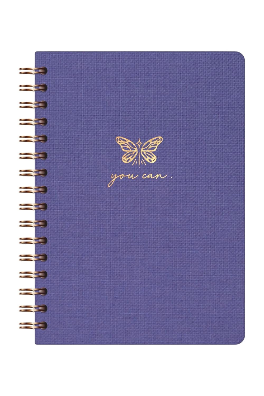 PAPERORA A5 Spiralli Sert Kapak Keten Noktalı Tarihsiz Not Defteri Lila