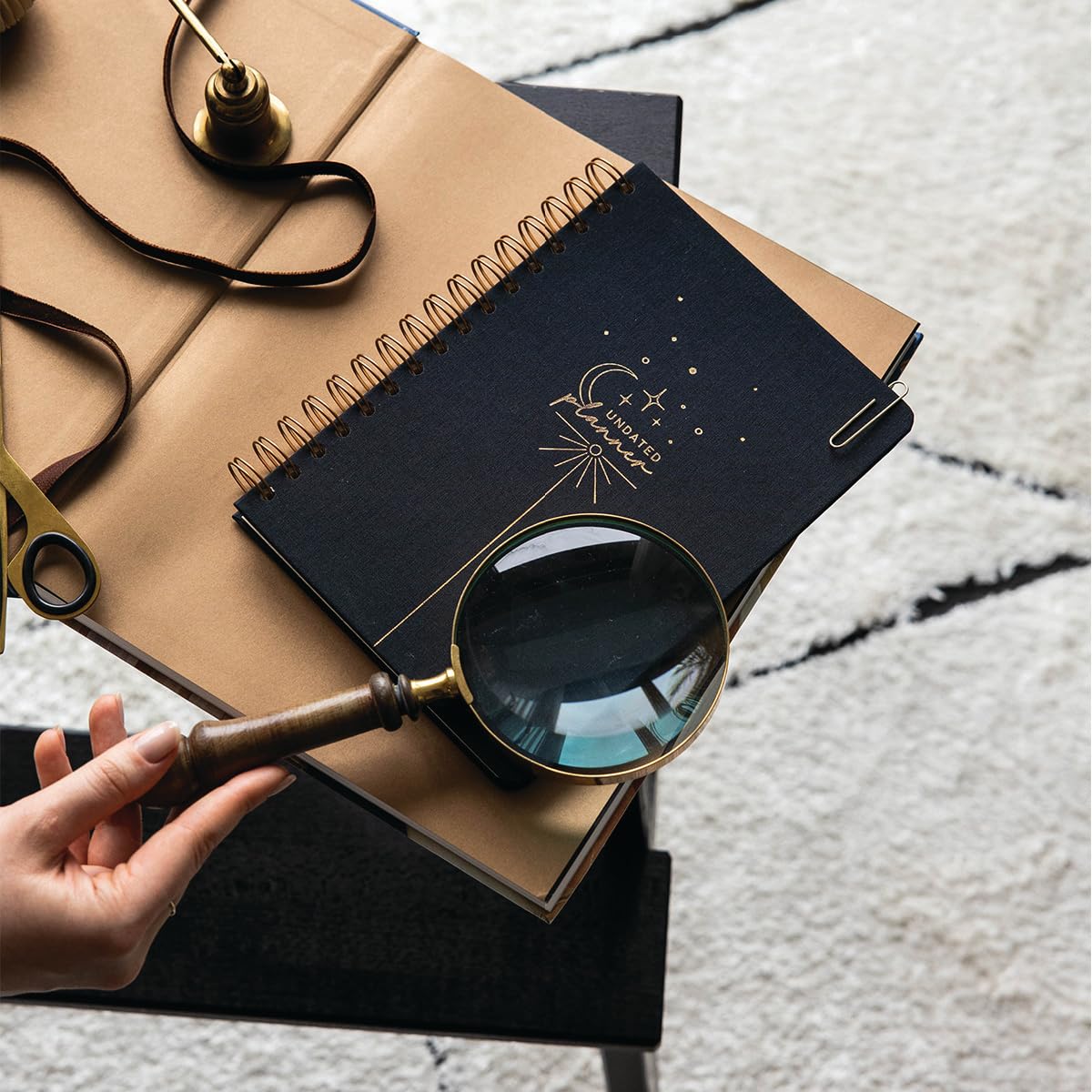 PAPERORA A5 Spiralli Keten Süresiz Planlayıcı Ajanda Siyah