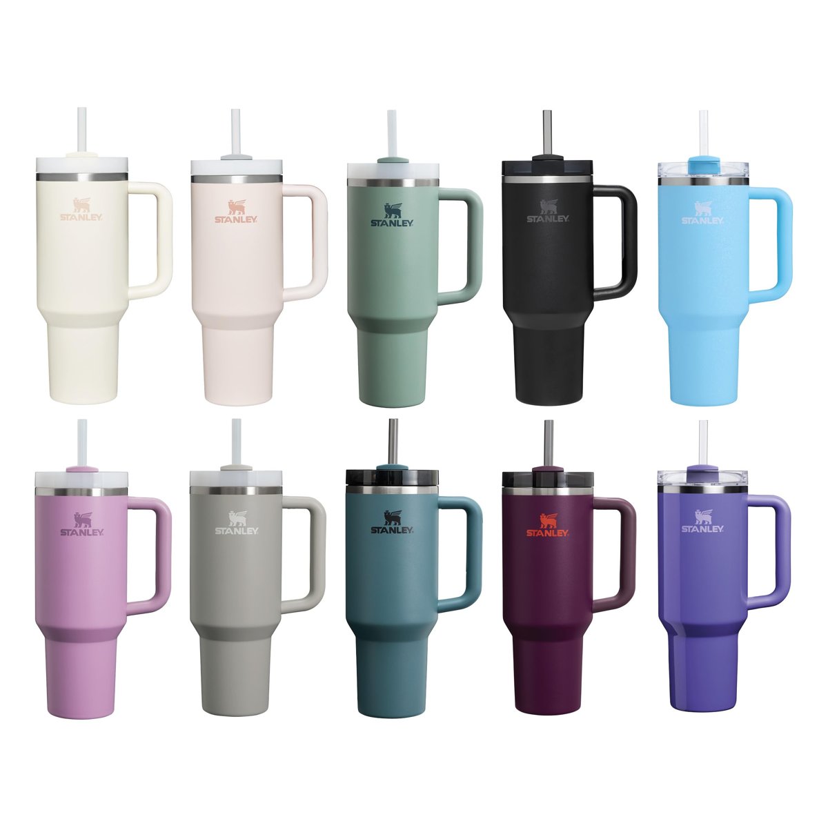 STANLEY Quencher H2.0 FlowState Pipetli Termos Bardak 1.18 Litre - Powder Blue Crush | Paslanmaz Çelik
