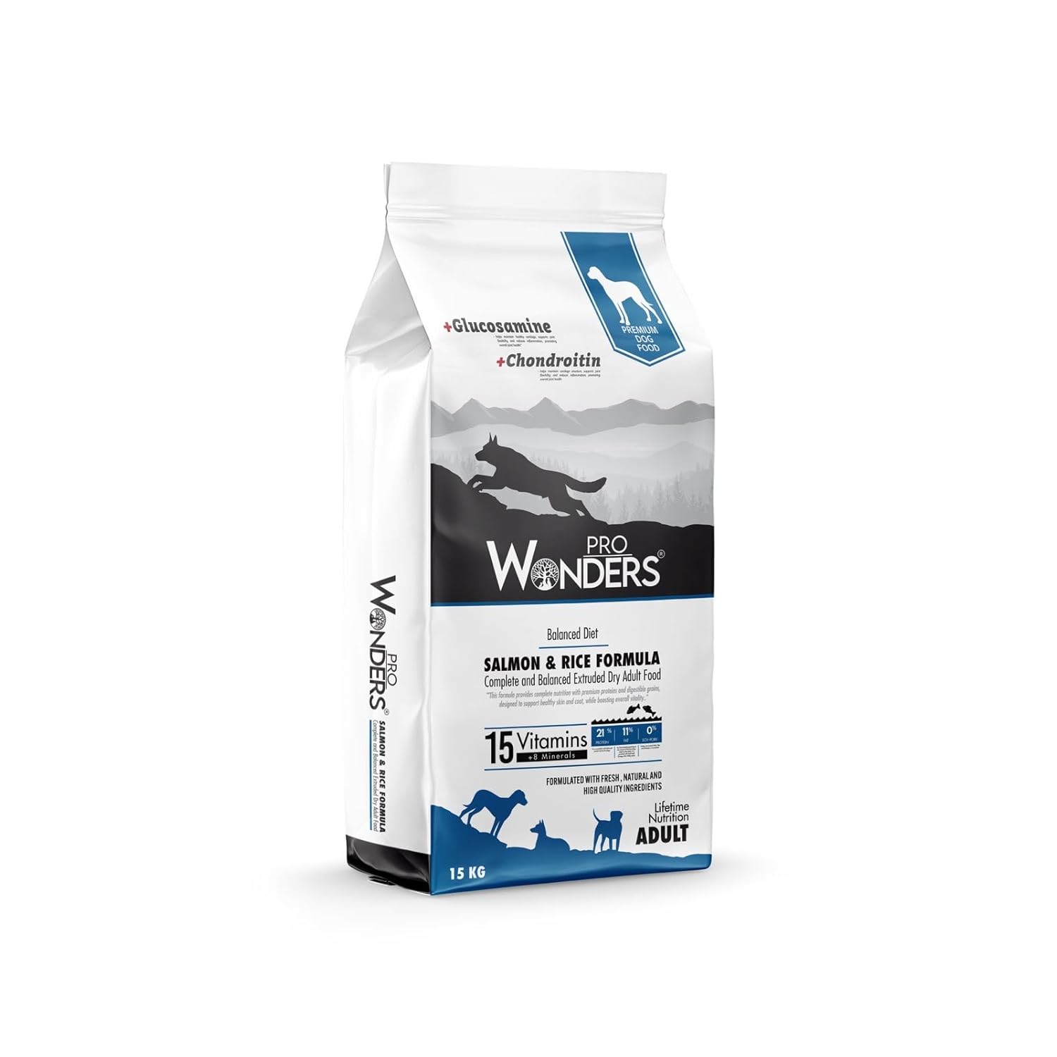 Pro Wonders Somonlu Ve Pirinçli Yetişkin Köpek Maması 15 KG