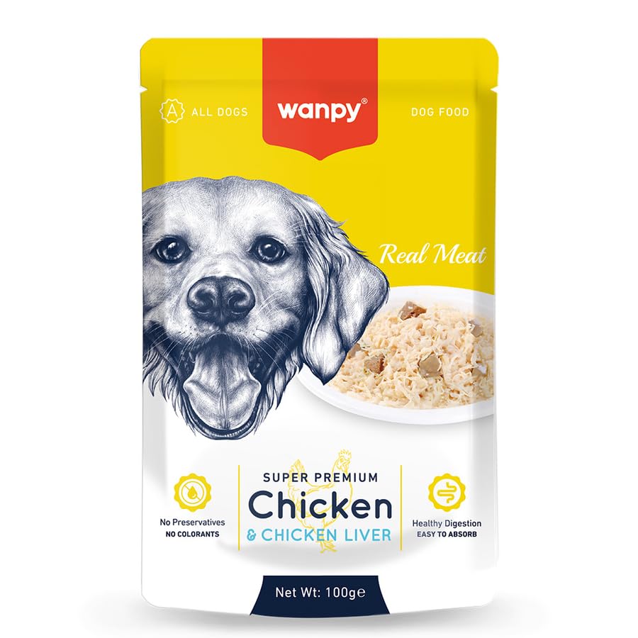 Wanpy Tavuk&Ciğer Yaş Köpek Maması 100 G 12 paket