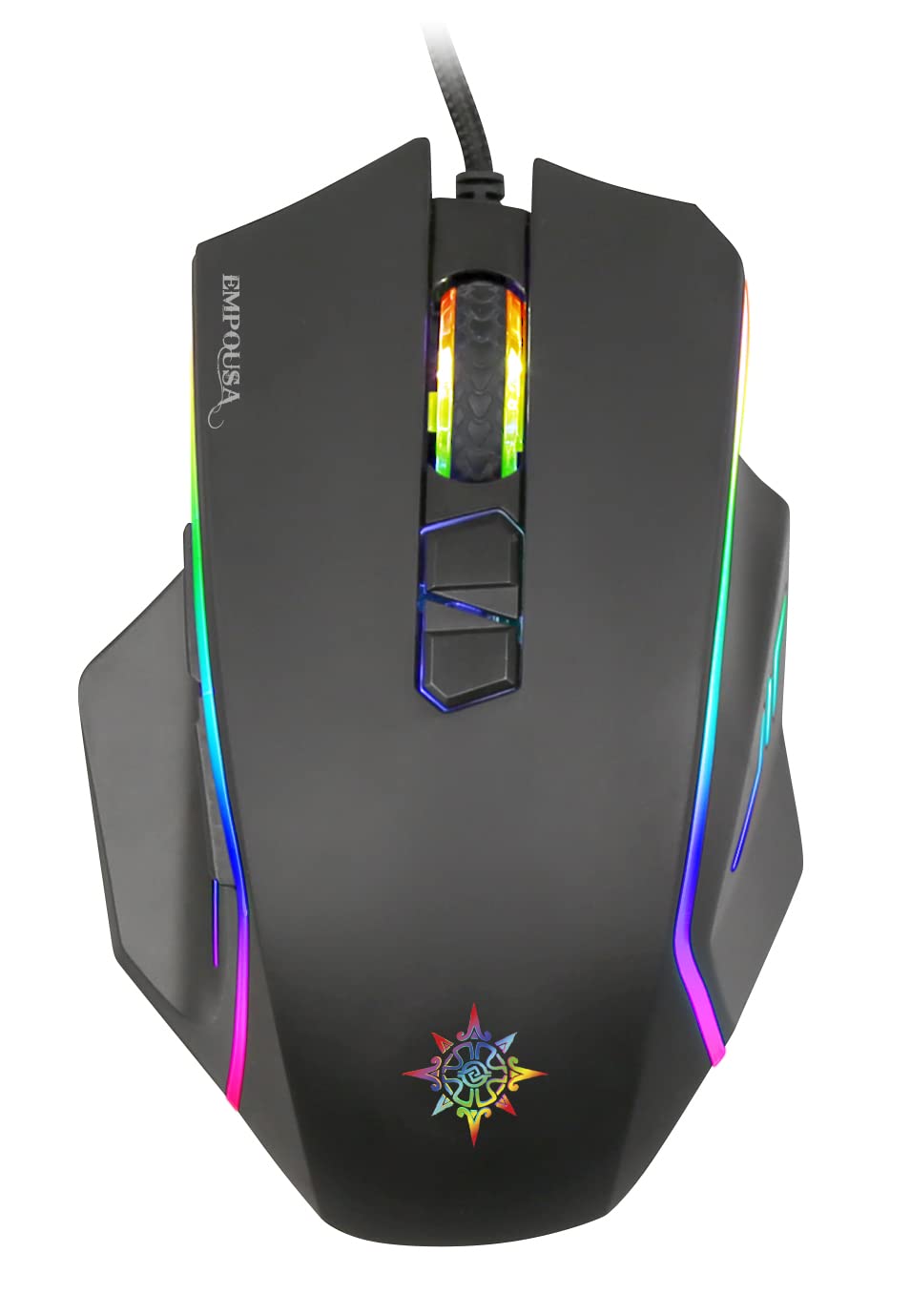 INCA IMG-344T RGB 6 Led 7200DPI 8D Macro Keys Professional Gamıng Mouse,Profesyonel Oyuncu Mouse, Programlanabilir 8 Tuş, 10 Farklı RGB Modu,Hızlı Profil Oluşturma, Performans Ve Hız