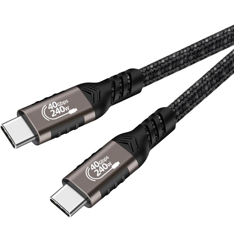 Zore QG01 Type-C to Type-C USB4 PD Data Kablosu 240W 40Gbps 8K@60Hz 1.2 Metre Siyah