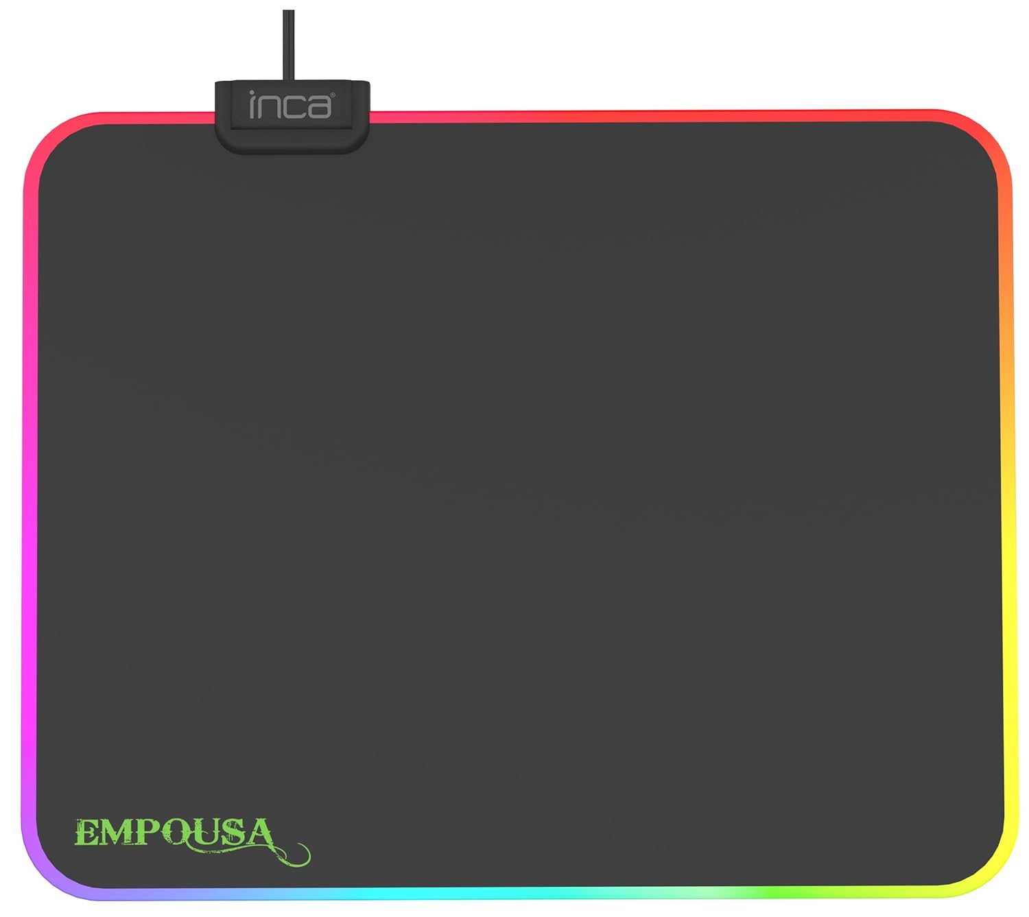 INCA IMP-024T EMPOUSA RGB 7 LED MEDIUM MOUSEPAD (320X270X3MM),12 Farklı Değişebilen Dokunmatik Işık