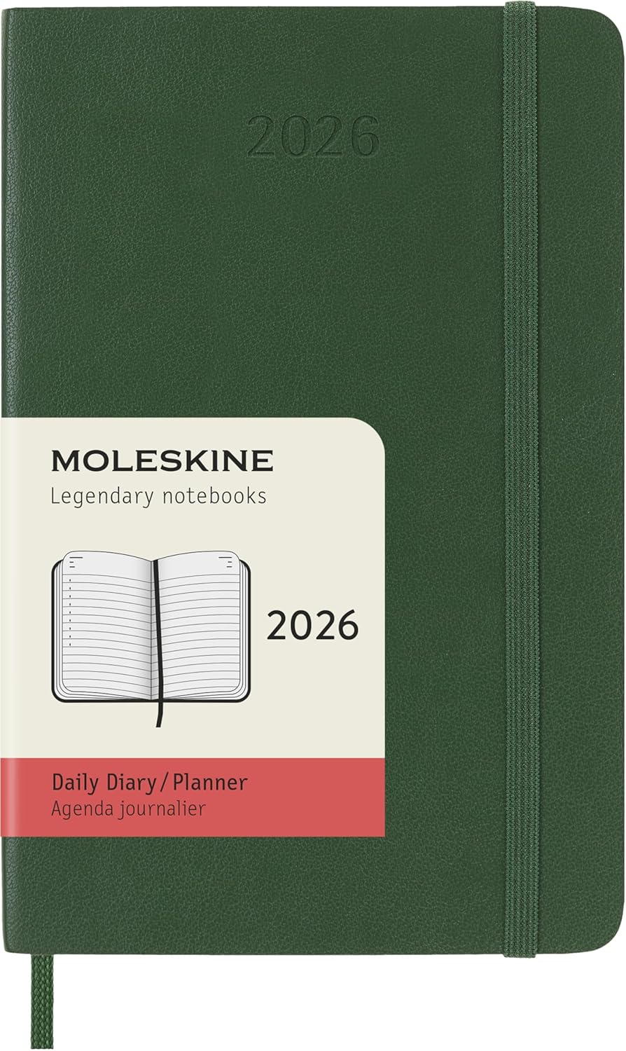Moleskine 12 Ay Günlük Ajanda Cep Boy Yumuşak Kapak Mersin Yeşili