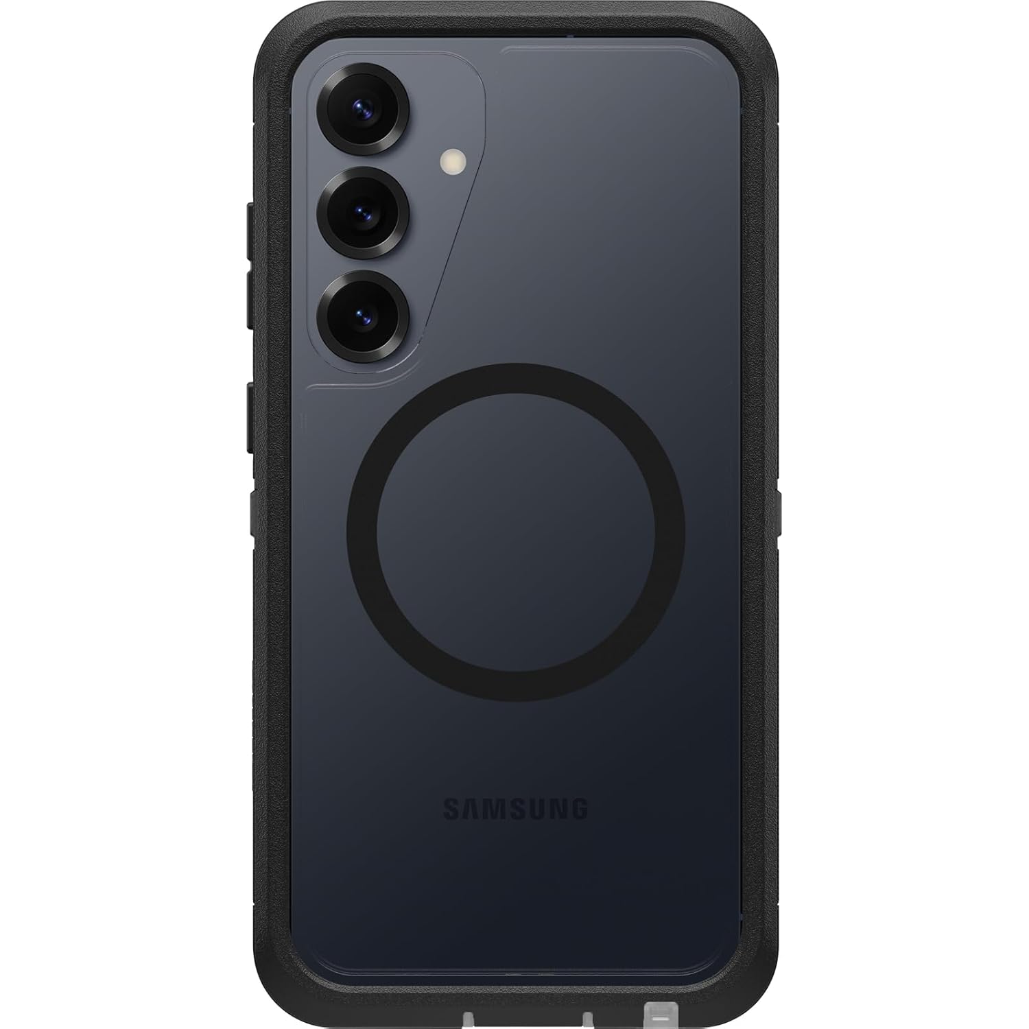OtterBox Samsung Galaxy S25+ Defender Serisi XT Şeffaf Mıknatıslı Kılıf - Koyu Taraf (Siyah)