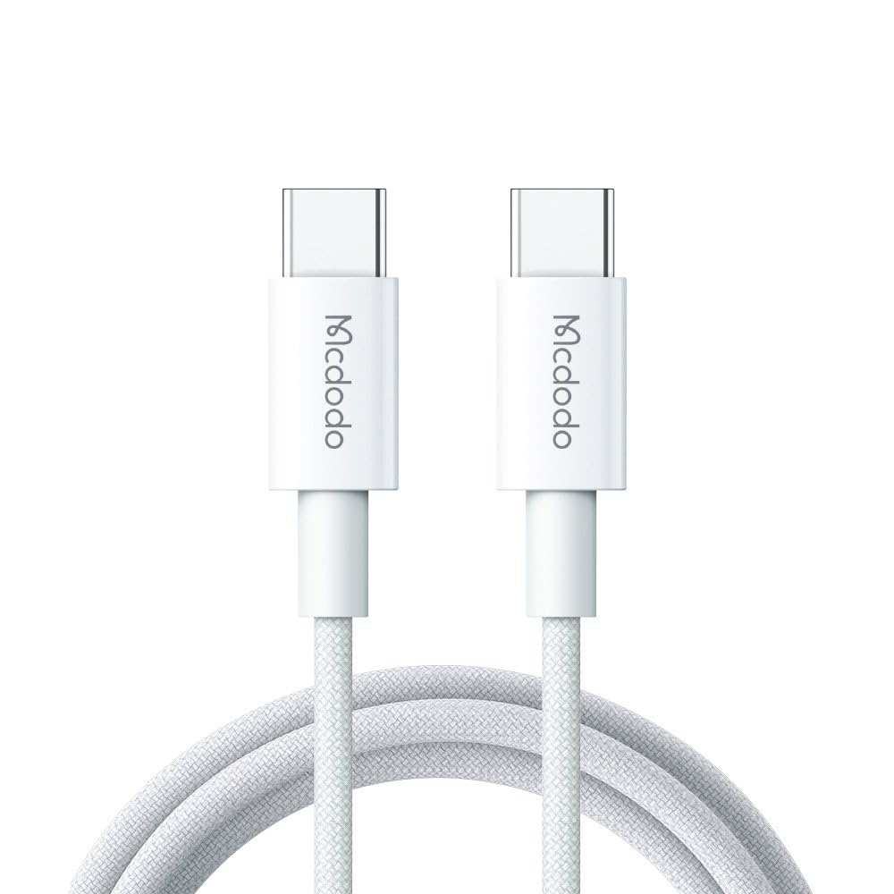 Mcdodo Ca-2770 60W Usb C To Usb C Şarj Ve Data Kablosu Beyaz 1.2 M