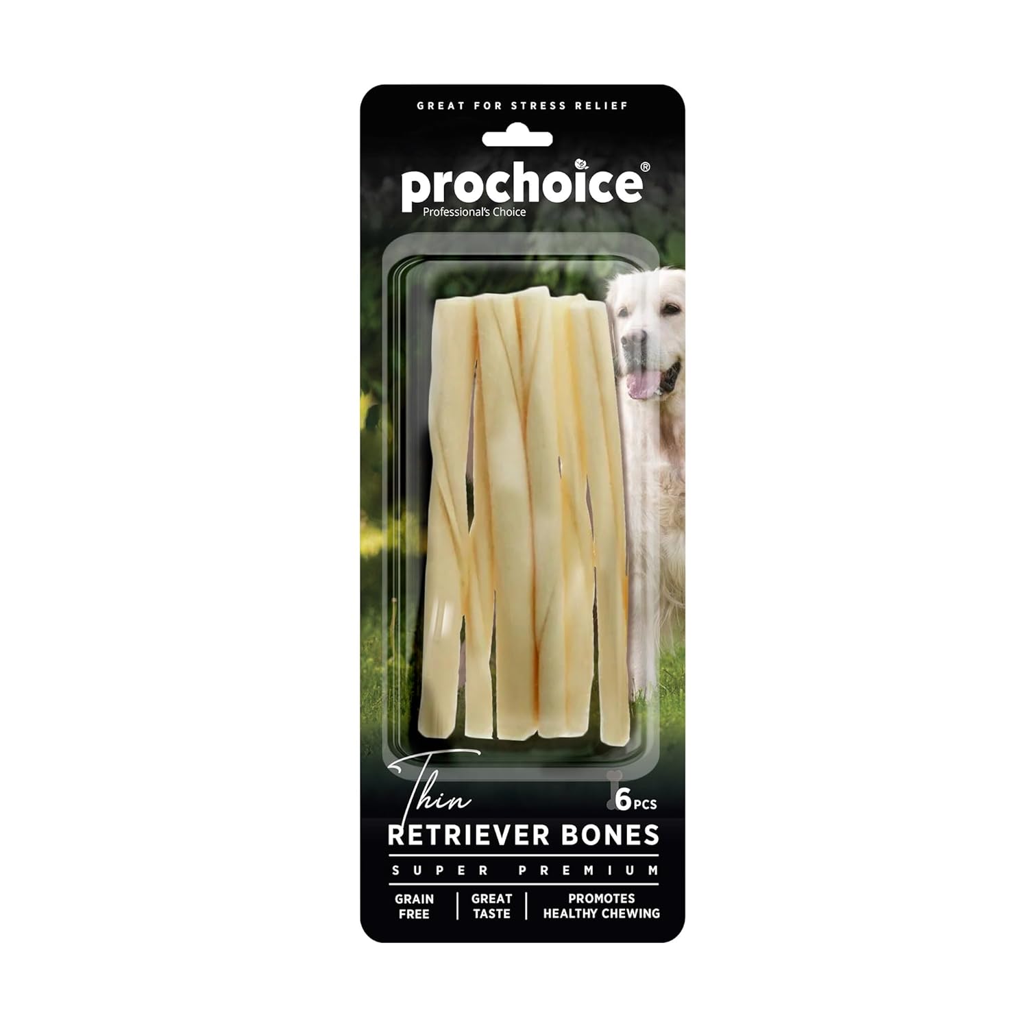 Prochoice Thin Retriever Bones, İnce Köpek Ödül Kemiği 6 Parça