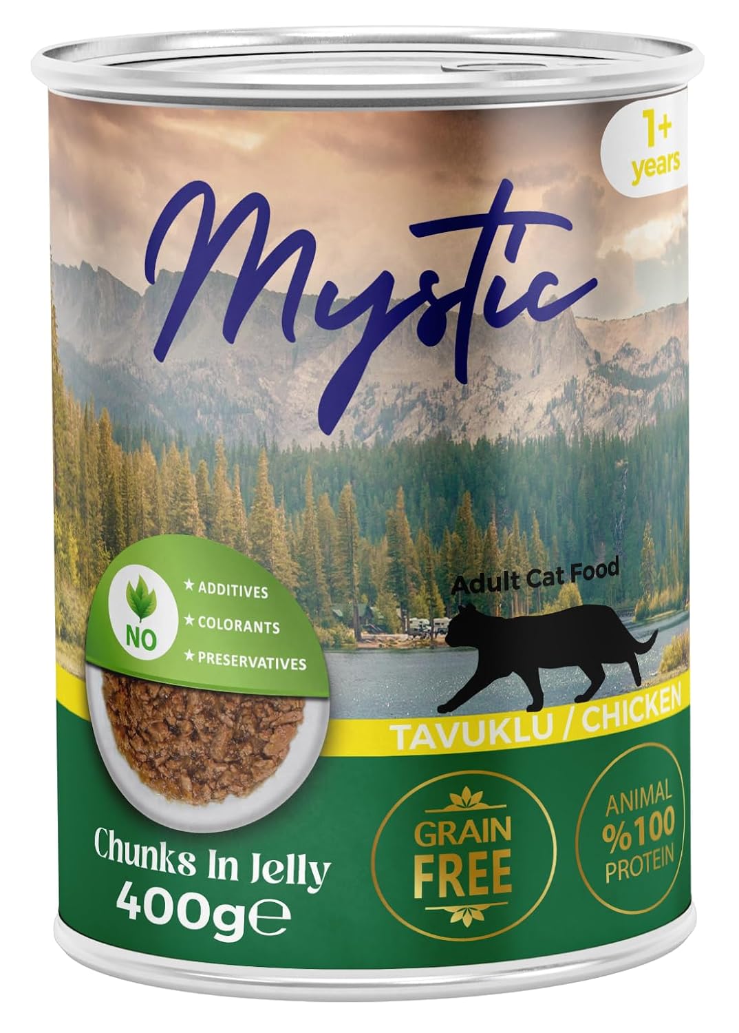 Mystıc Yetişkin Kedi Tavuklu Ve Jöleli Konserve Mama 400 Gr