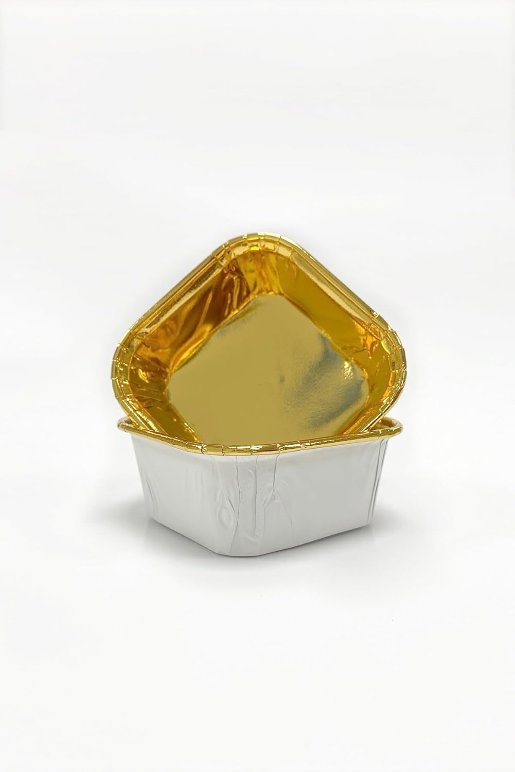 Dolphin Muffin Kek Kapsülü Kare Beyaz-Altın 25li