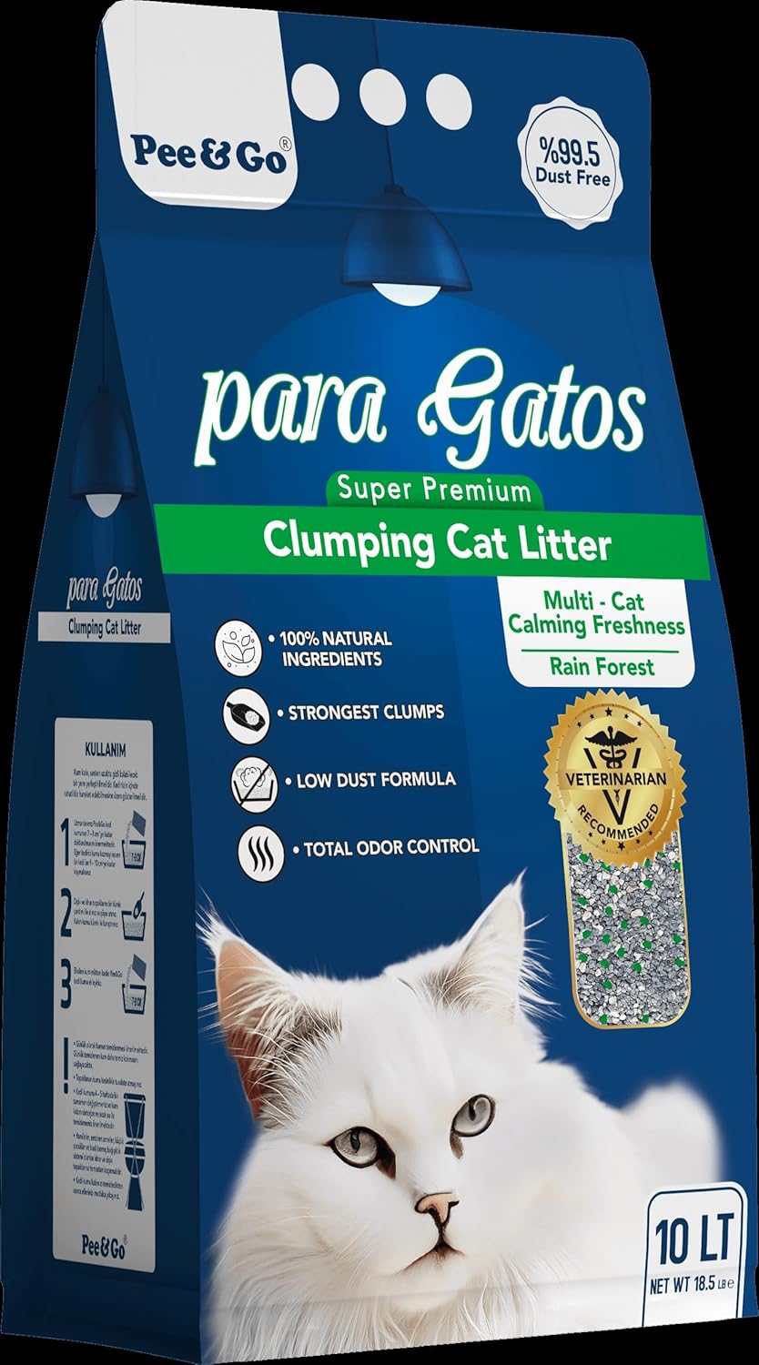 Glipet Paragatos Aktif Karbon Ve Yağmur Ormanı İnce Taneli Kedi Kumu 10 LT