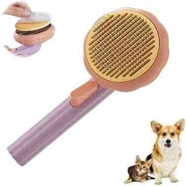 Kedi ve Köpek Tüy Fırçası Bal Kabağı Tarak LİLA RENK