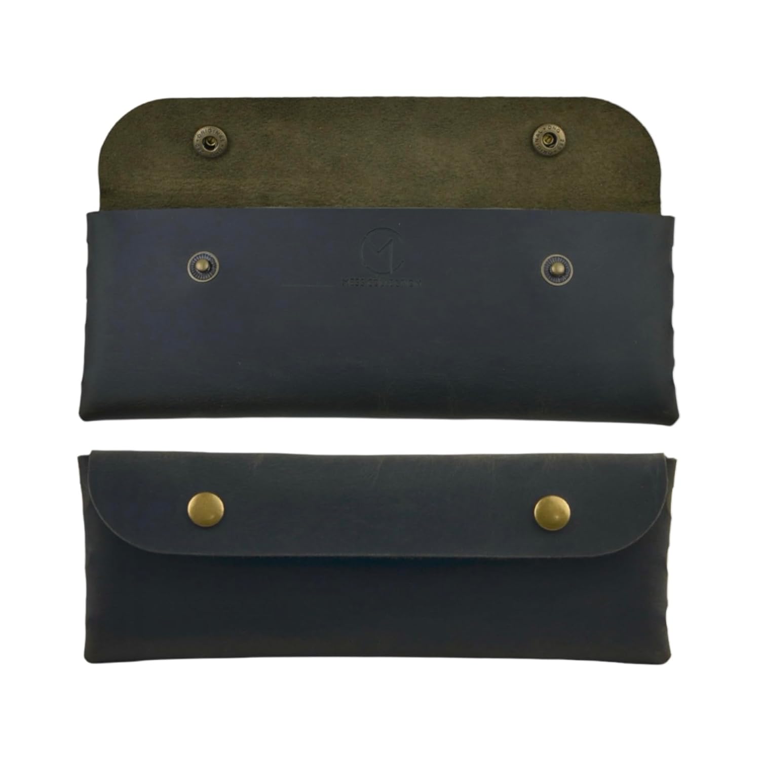 MESSCOLLECTION El Yapımı Kalemlik Hakiki Deri, Deri Küçük Kalem Kutusu – İş, Ofis, Okul Aksesuar Tutucu, Klasik ve Minimal El Yapımı Tasarım Vintage Kalemlik (haki)