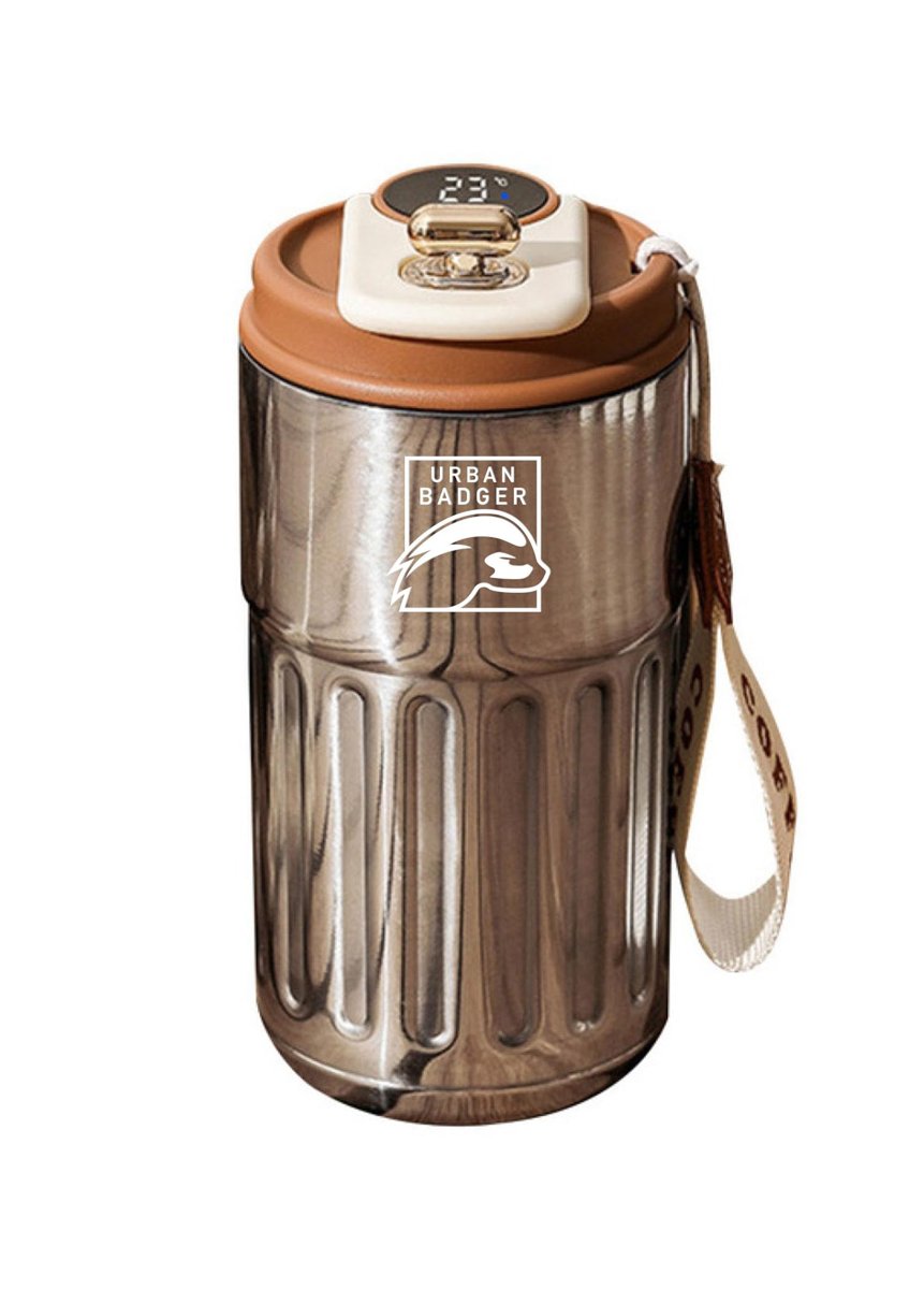 Urban Badger Termometreli Çelik Kahverengi Termos 410 ML, Dayanıklı Kamp Ekipmanları, Kamp Aksesuarları, Açık Hava Sporları, Doğa Sporları, Yürüyüş, Kamp Mutfağı, Kamp Malzemeleri