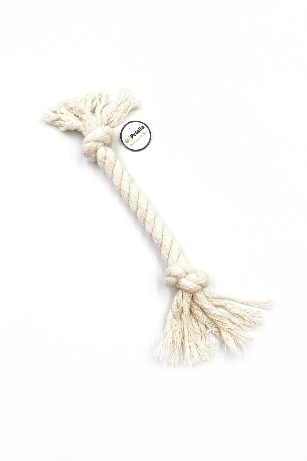 Petella Köpek Oyuncağı Köpek Kemirme Oyuncağı Köpek Çekme Oyuncağı Yavru Diş Kaşıma Ipi Stres Ipi Krem 30CM