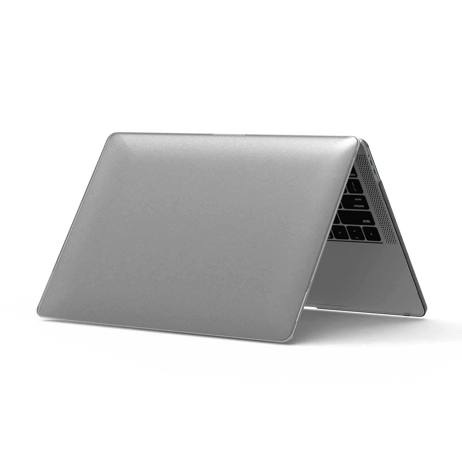 McStorey Macbook Air 13 inç M1 Kılıf Uyumlu Sert Kapak Koruyucu Buzlu Parmak İzi Oluşmaz TPU HardCase TouchID M1 Air A2337 A2179 A1932 Gri