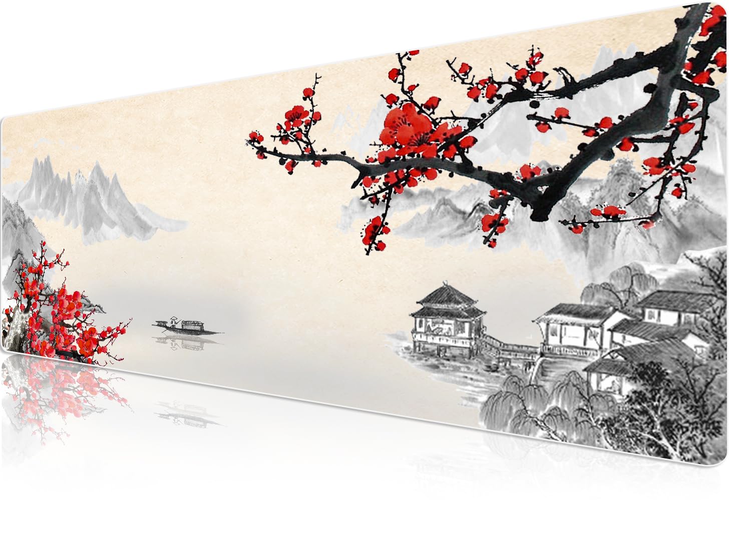 Klasse Pro - 5 Farklı Model Dikişli Kenar 70x30 cm Oyuncu Gaming Mouse Pad (Cherry Blossom)