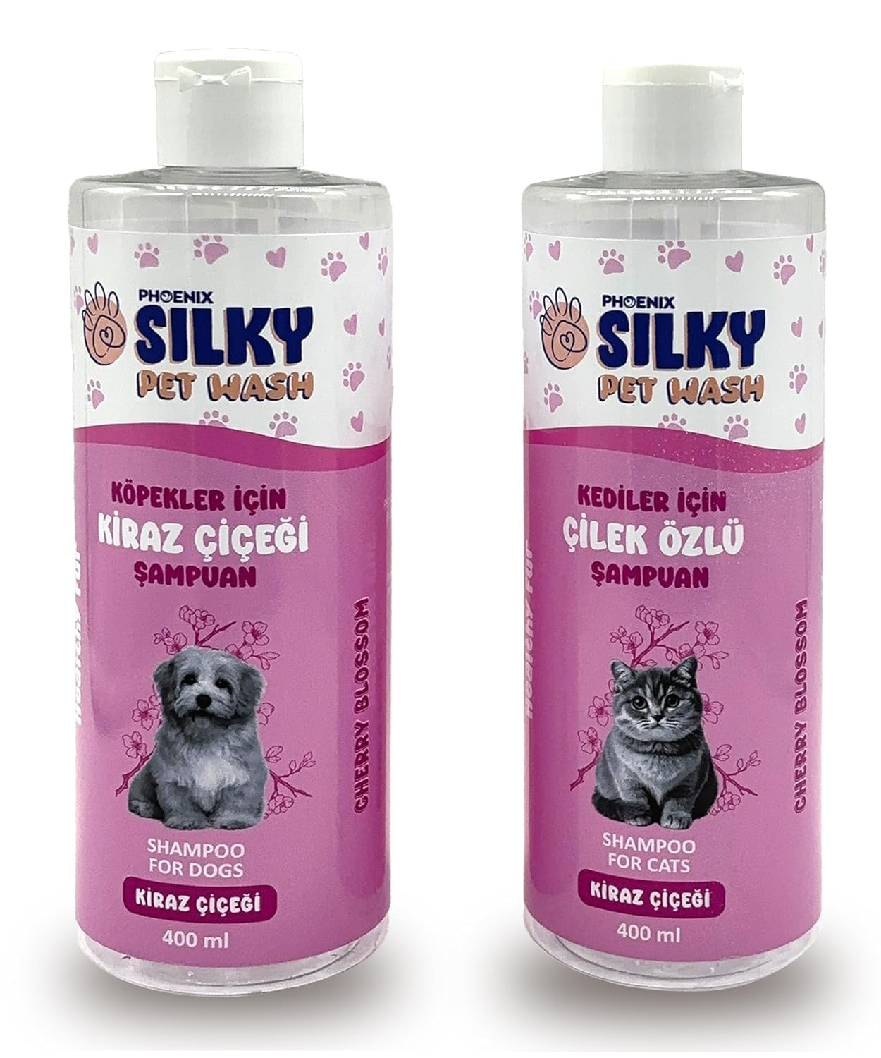 Silky Pet Wash - Köpek ve Kedilere özel Doğal Kiraz Çiçeği özlü Şampuan - 400 ml