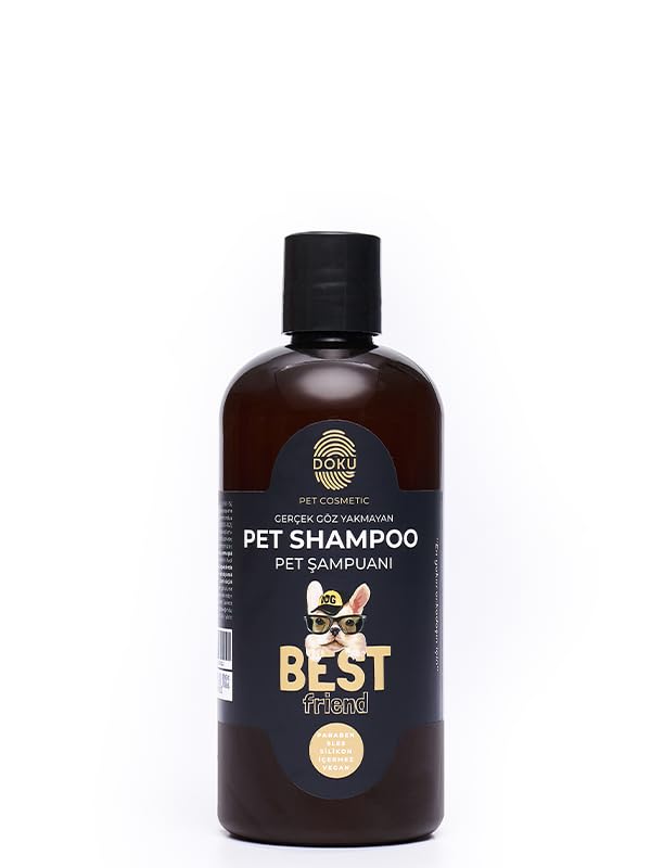 Doku Pet Cosmetic Kedi ve Köpek Şampuanı 500 ml | Göz Yakmayan, Doğal ve Anti Alerjen Formül | Köpeklerde Kaşıntı Giderici Etki