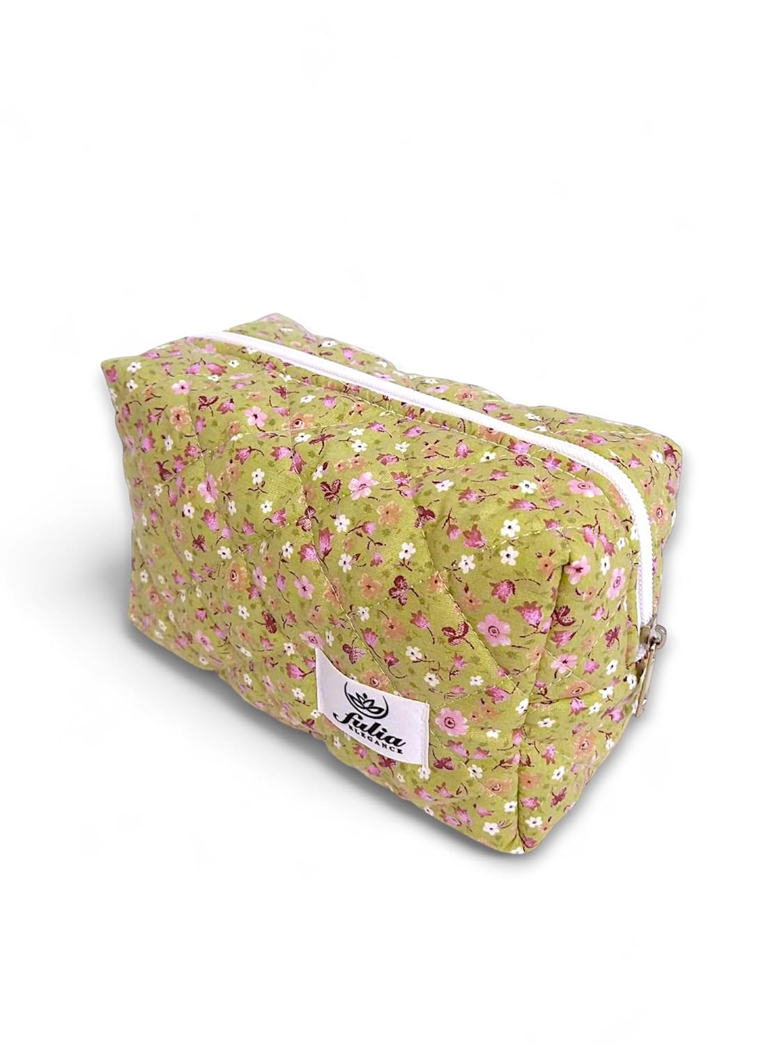 Makyaj Çantası | Makeup Bag | Kapitone Bakım Seyahat Kozmetik Çantası (Yeşil)