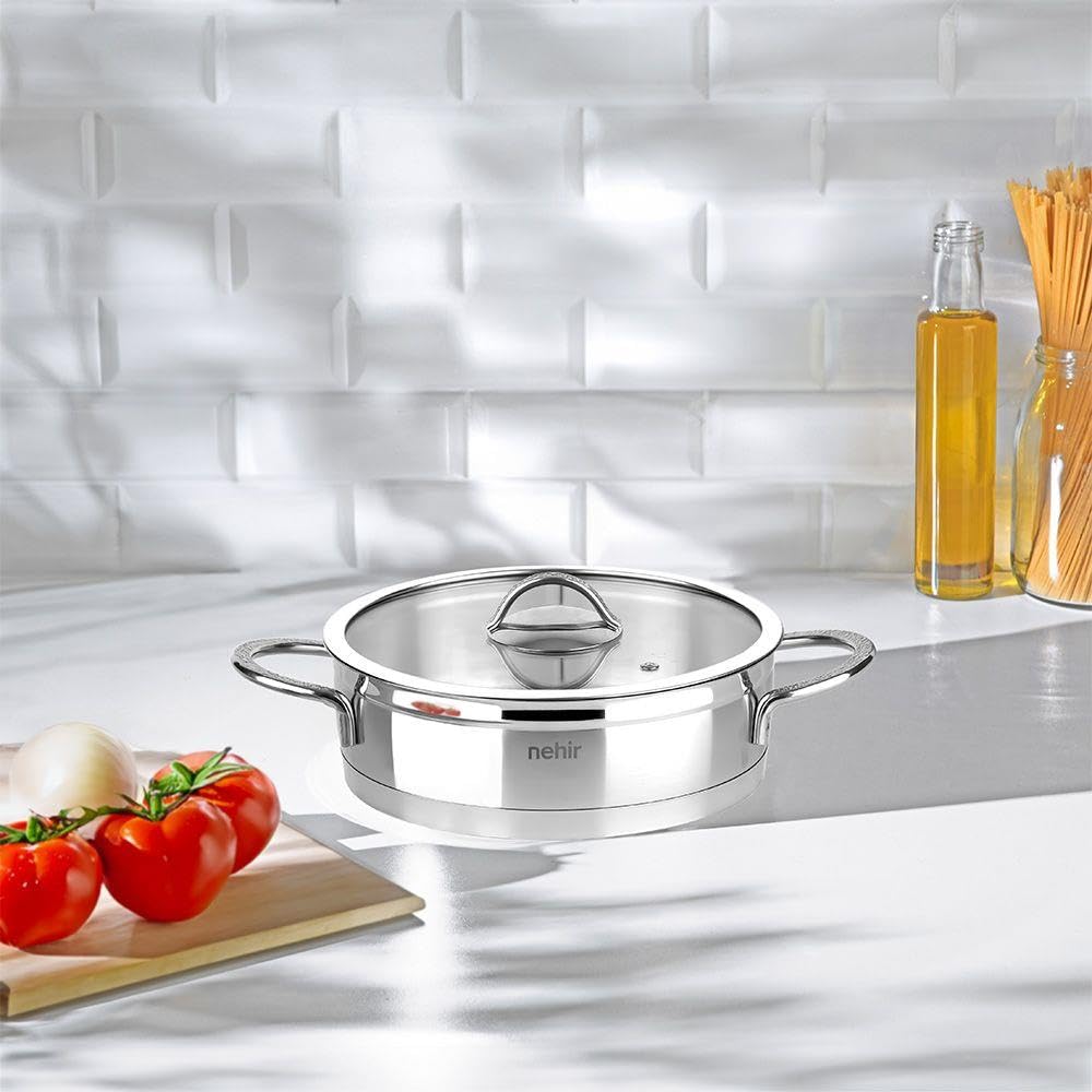 Nehir Silver Mat Trend 26 cm Sığ Tencere