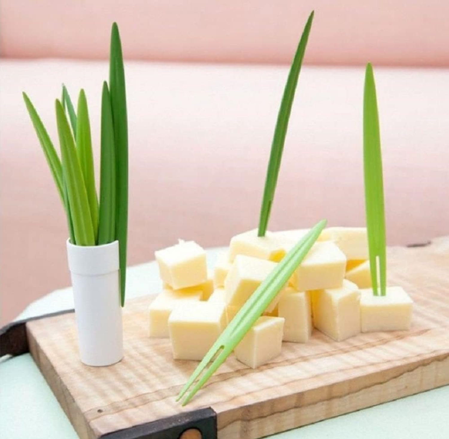 Busstier Yaprak Şeklinde Kokteyl Çubuğu, 10'lu Set, Gıda Güvenli Plastik, Çift Uçlu Pratik Tasarım, Tekrar Kullanılabilir, Şık ve Fonksiyonel Sunum Çubuğu, Atıştırmalık ve Kokteyl Sunumları İçin İdeal