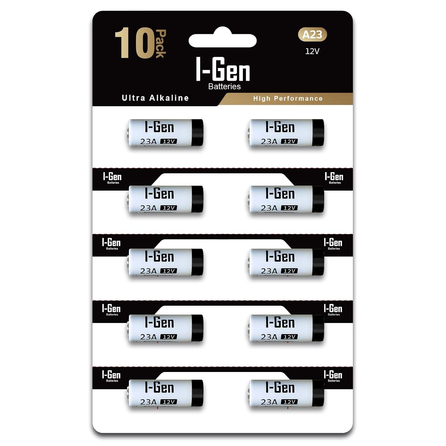 I-Gen 23A Pil 10'lu Paket 12V MN21 PİL (A23 / 23A / V23GA / LRV08 / 8LR932)