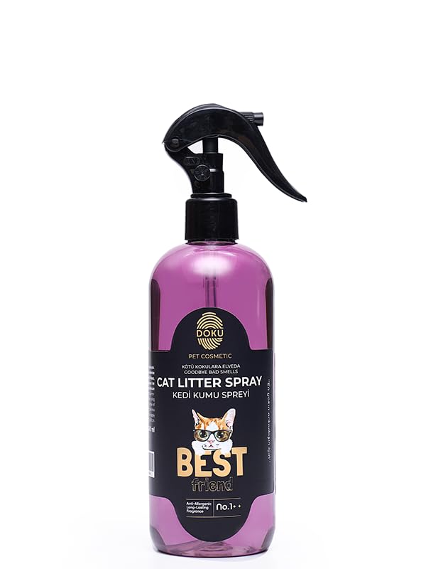 Doku Pet Cosmetic Kedi Kumu Spreyi 400 ml | Topaklanma Yapmayan Kedi Kumu Koku Giderici Sprey