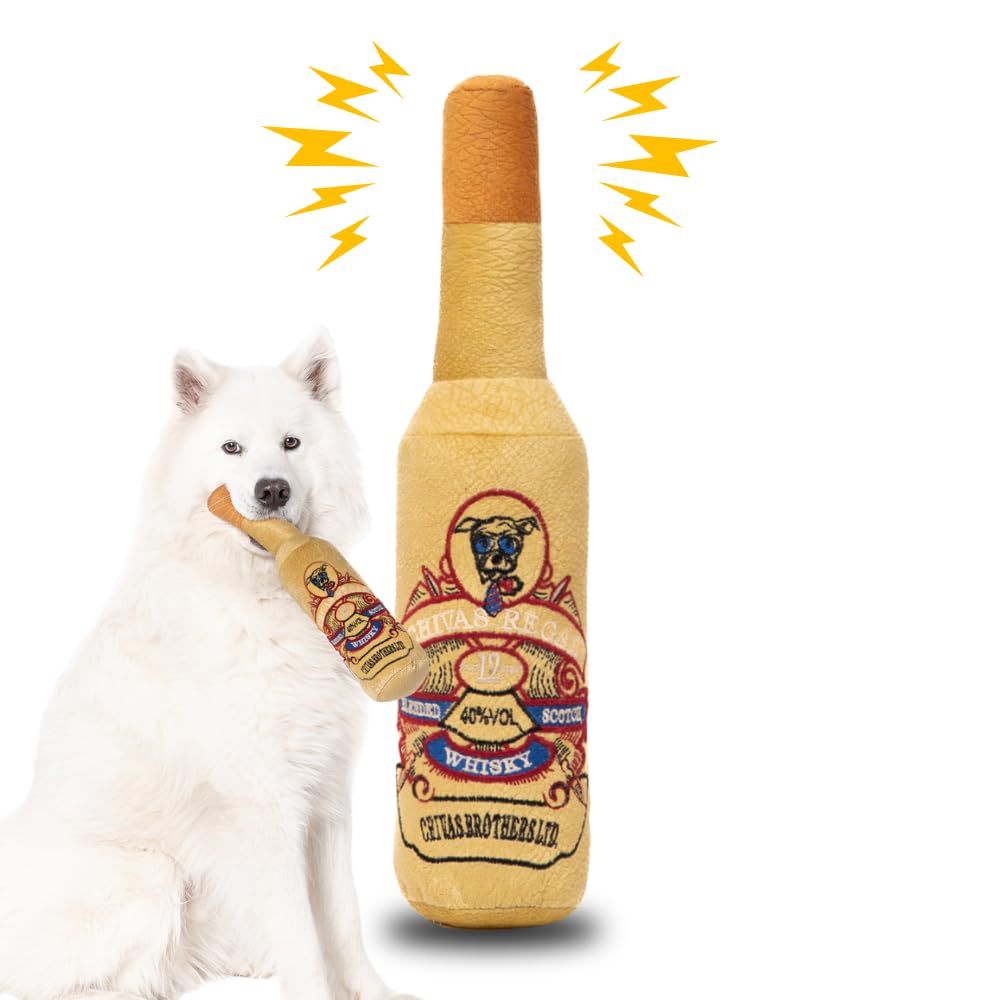 Proud Wave Şişe Köpek Oyuncağı Sesli Köpek Oyuncak Köpek Çekme Oyuncağı Hışırdayan Peluş Oyuncak