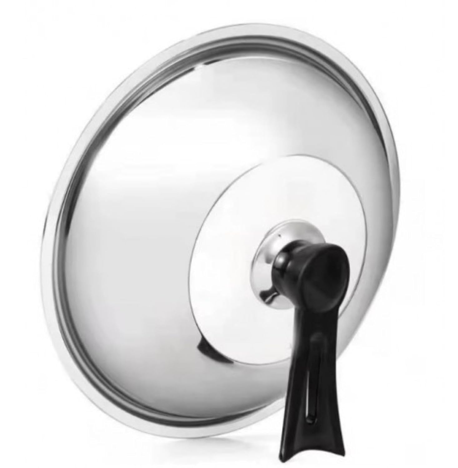 Busstier Dikey Tasarım Tencere Kapağı Kolu, Siyah Metal, Isıya Dayanıklı ve Ergonomik Tasarım, Kolay Montaj, Dayanıklı ve Şık Görünüm, Tüm Tencere Kapaklarıyla Uyumlu